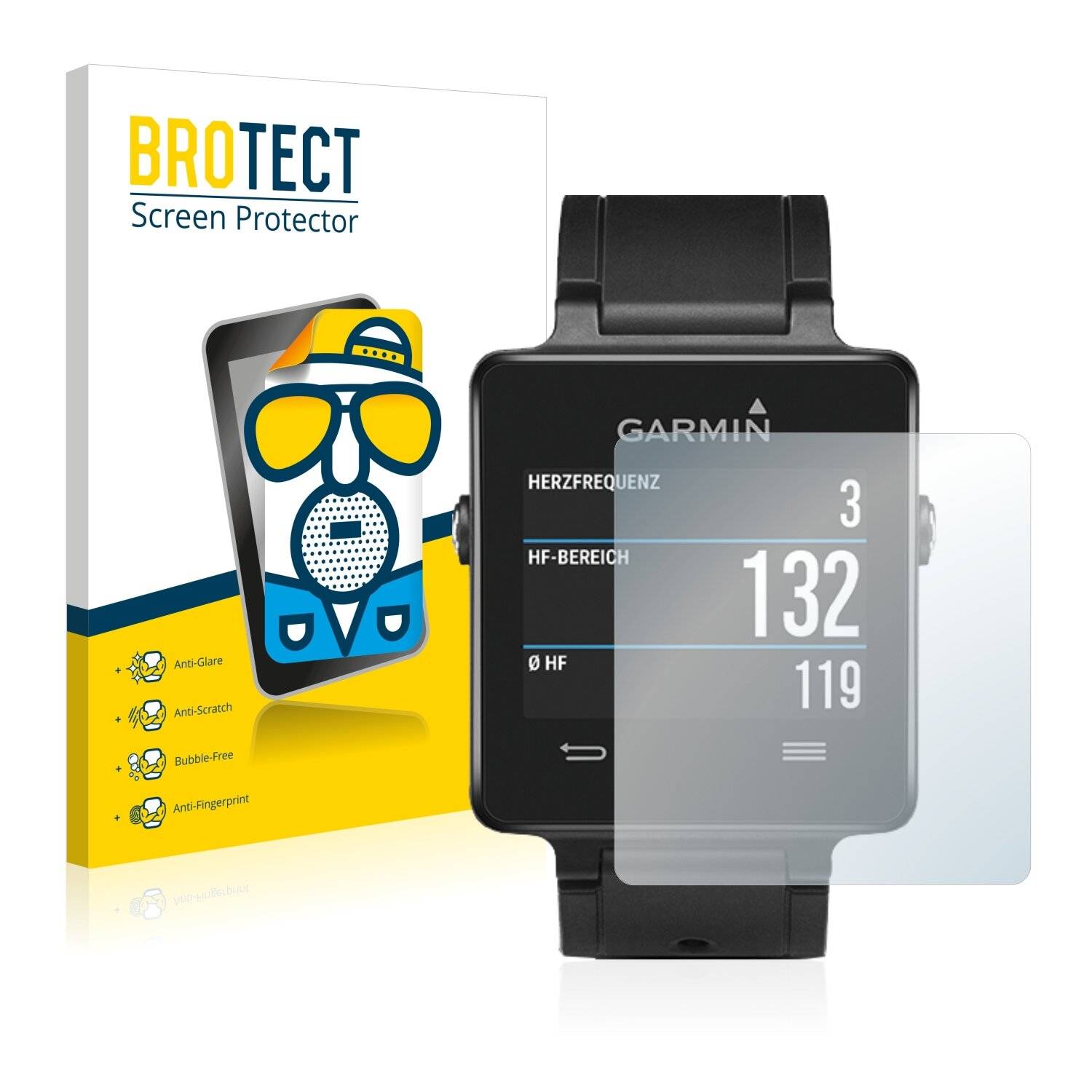 2x BROTECT Matte Displayschutzfolie für Garmin vivoactive - Entspiegelt,