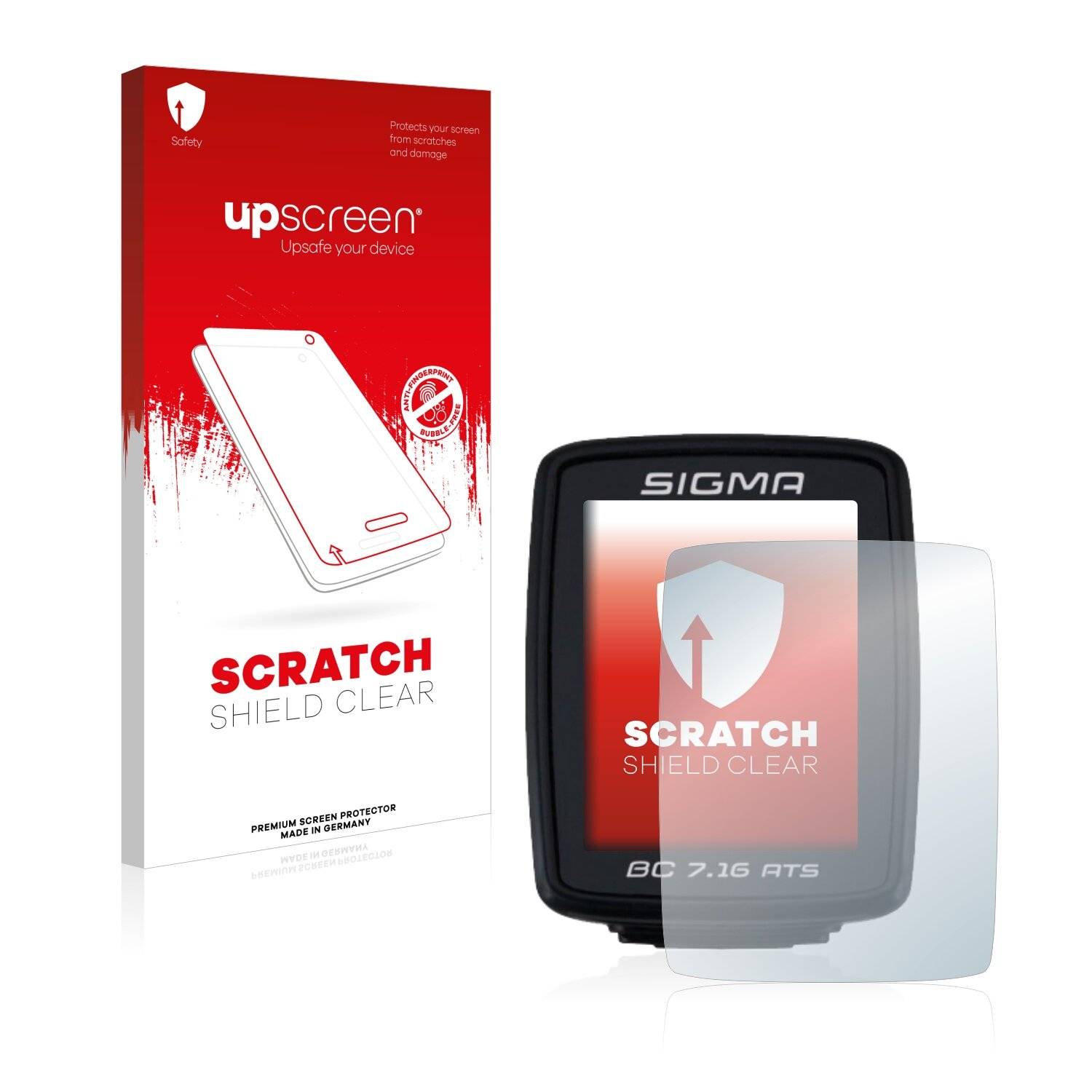 upscreen Scratch Shield Clear Premium Displayschutzfolie für Sigma BC 7.16