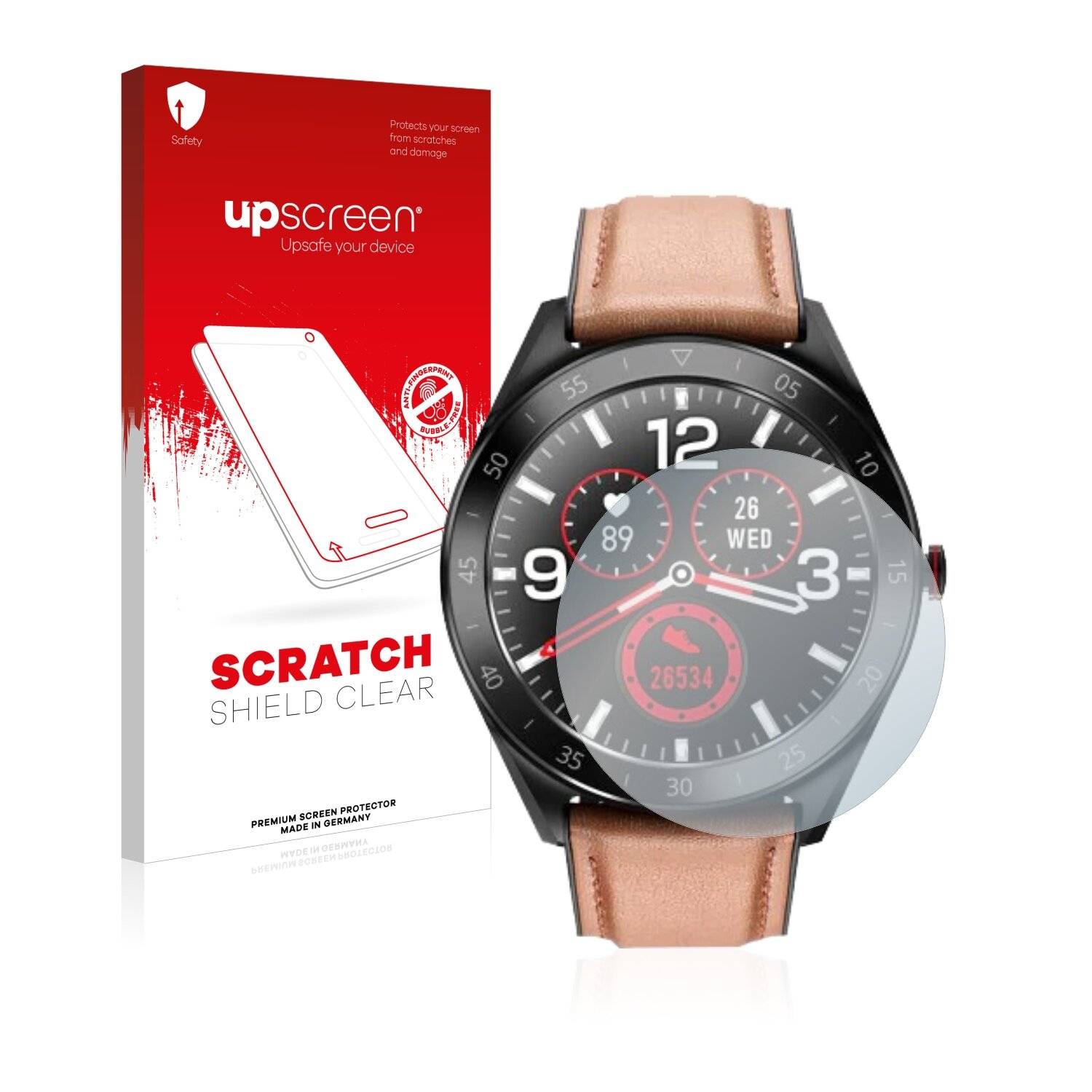 upscreen Scratch Shield Clear Premium Displayschutzfolie für Alfawise Watch
