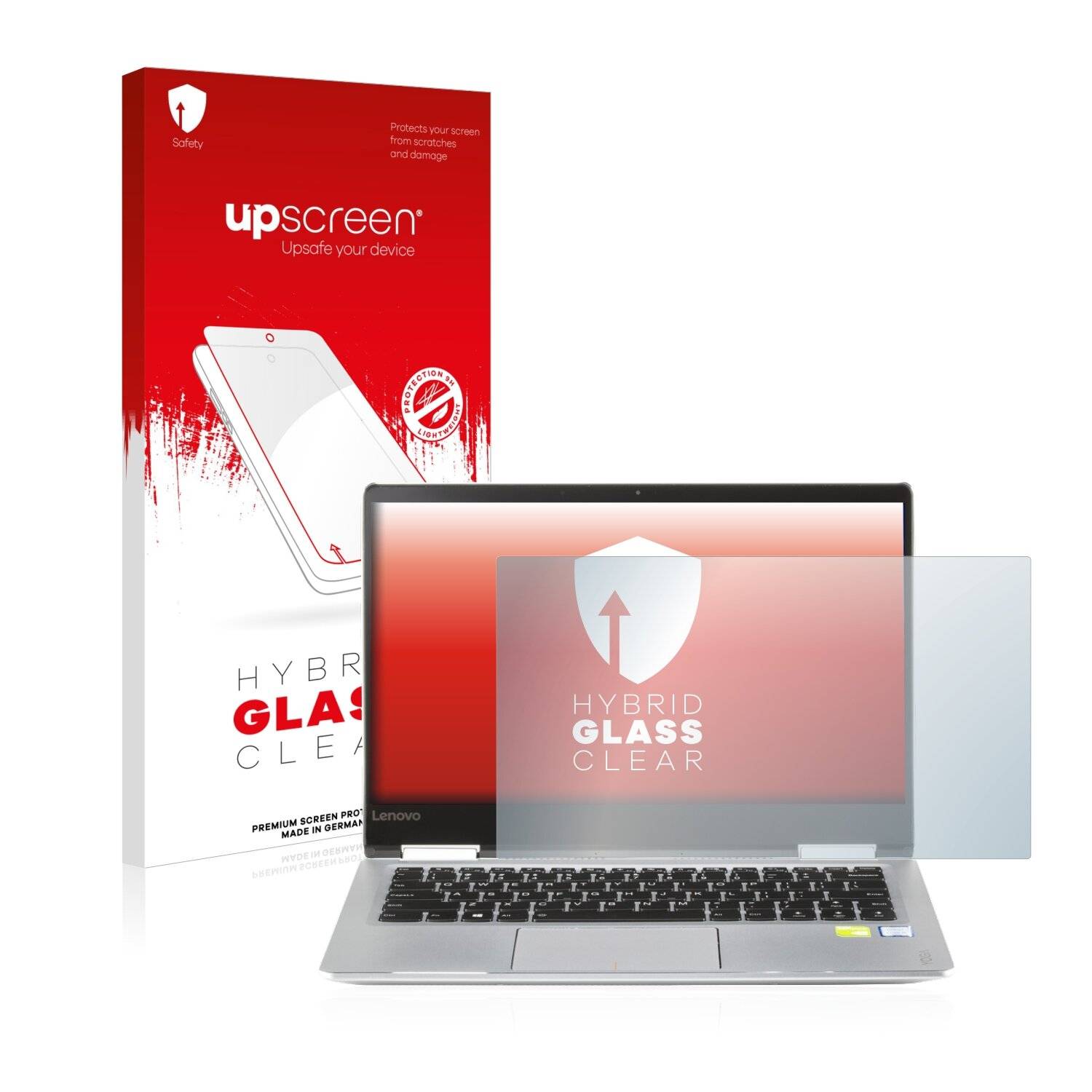 upscreen Hybrid Glass Clear Premium Schutzglas Folie für Lenovo Yoga 710