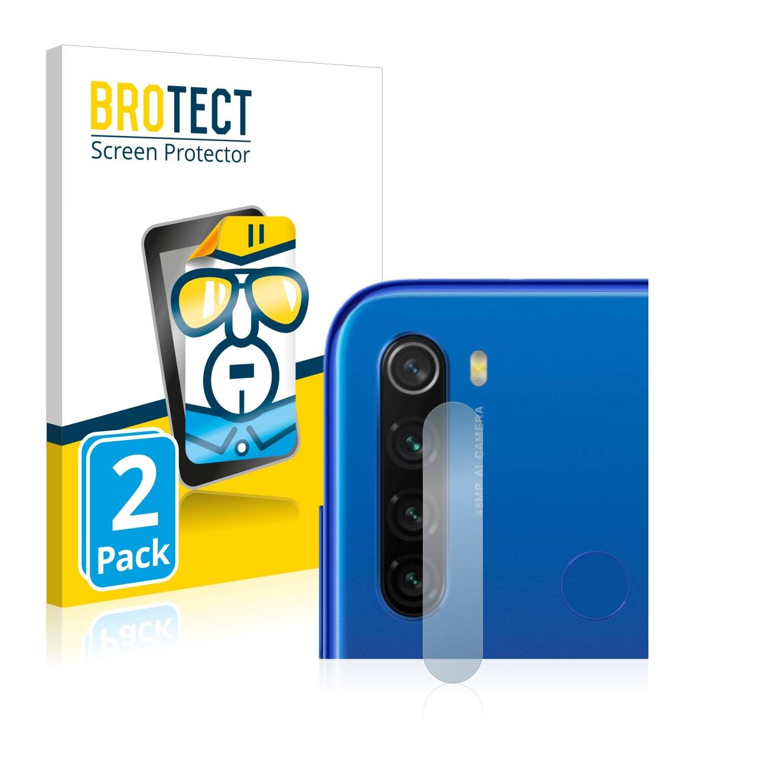 2x BROTECT HD-Clear Displayschutzfolie für Xiaomi Redmi Note 8T (NUR