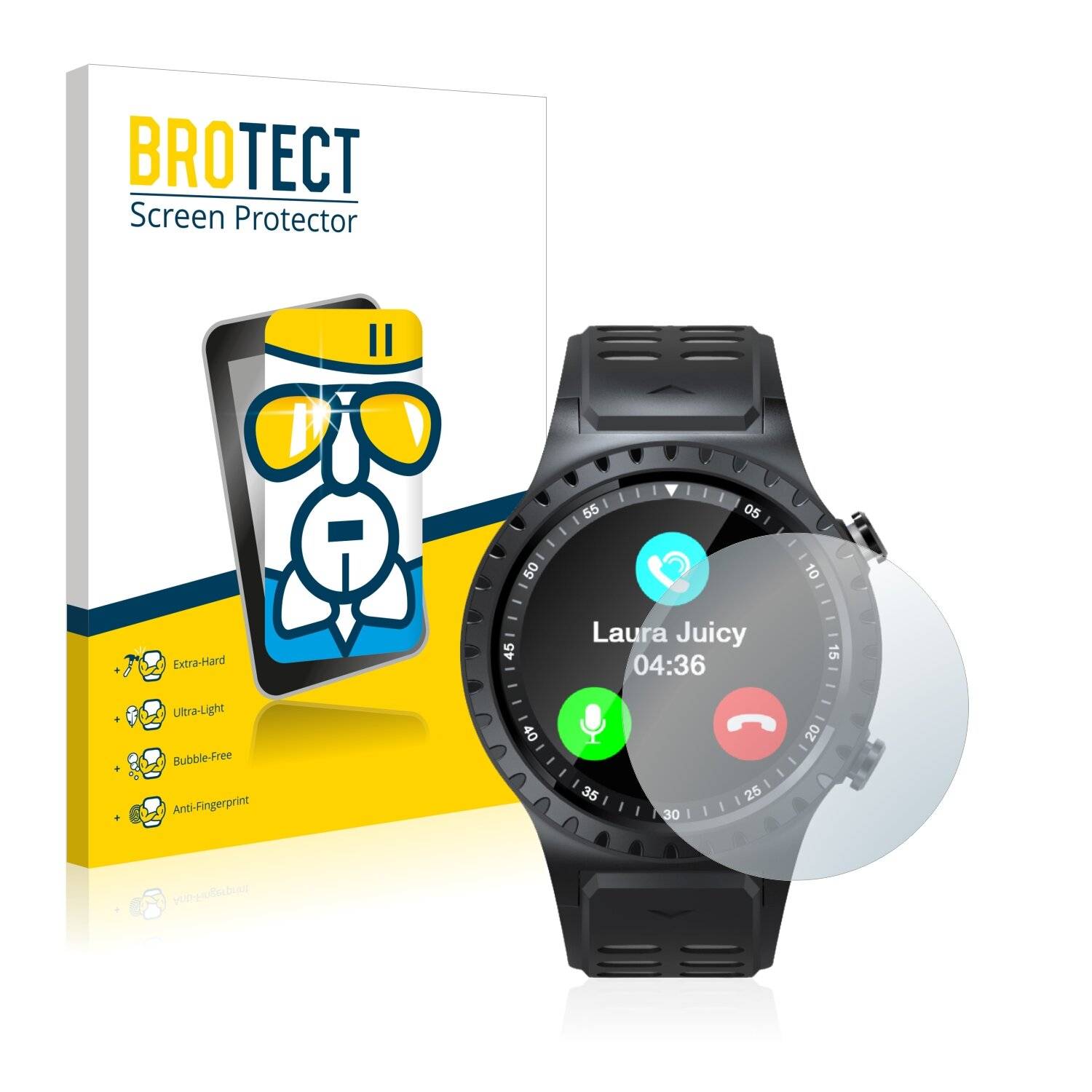 BROTECT AirGlass Schutzglas Folie für Evolveo Sportwatch