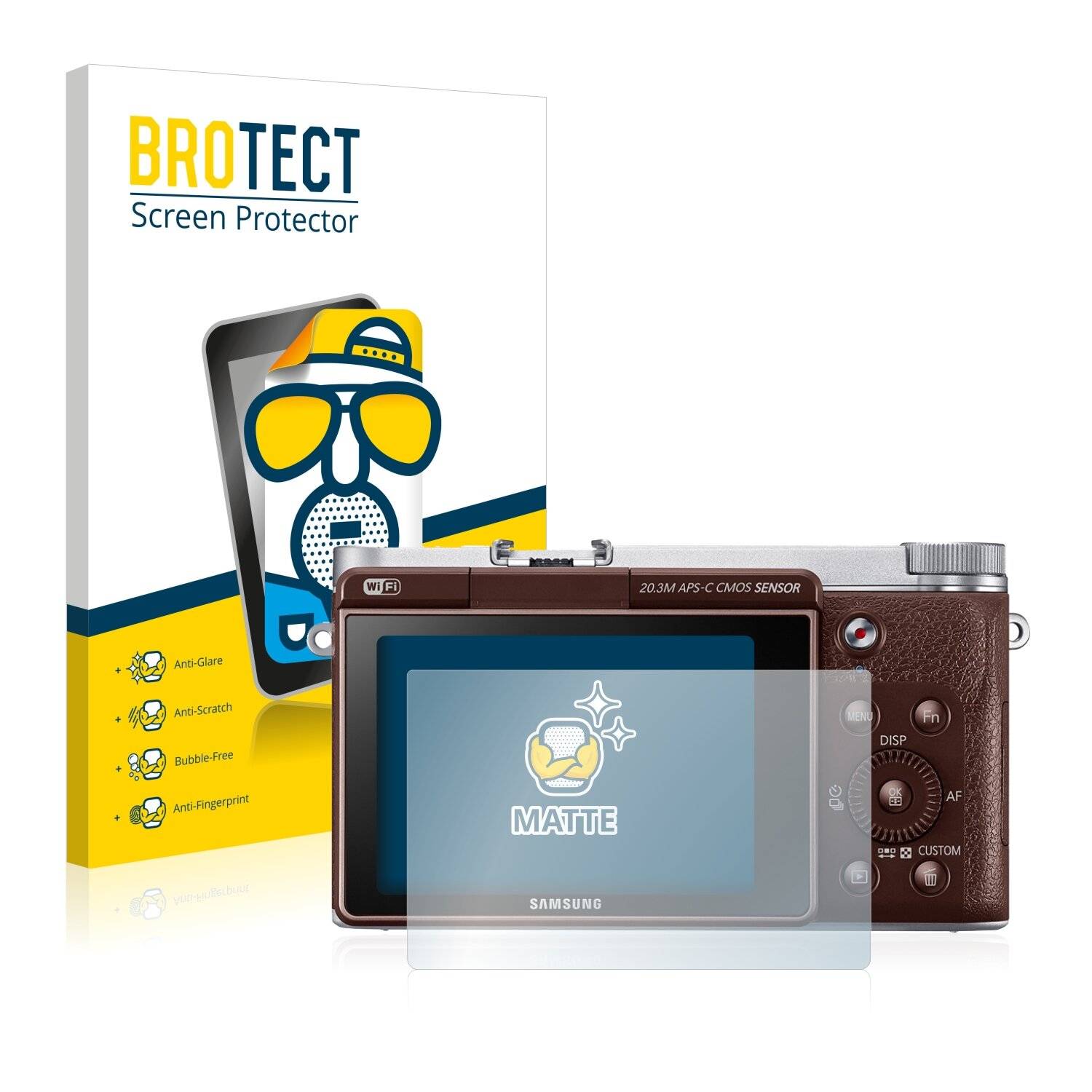 2x BROTECT Matte Displayschutzfolie für Samsung NX3000 - Entspiegelt,