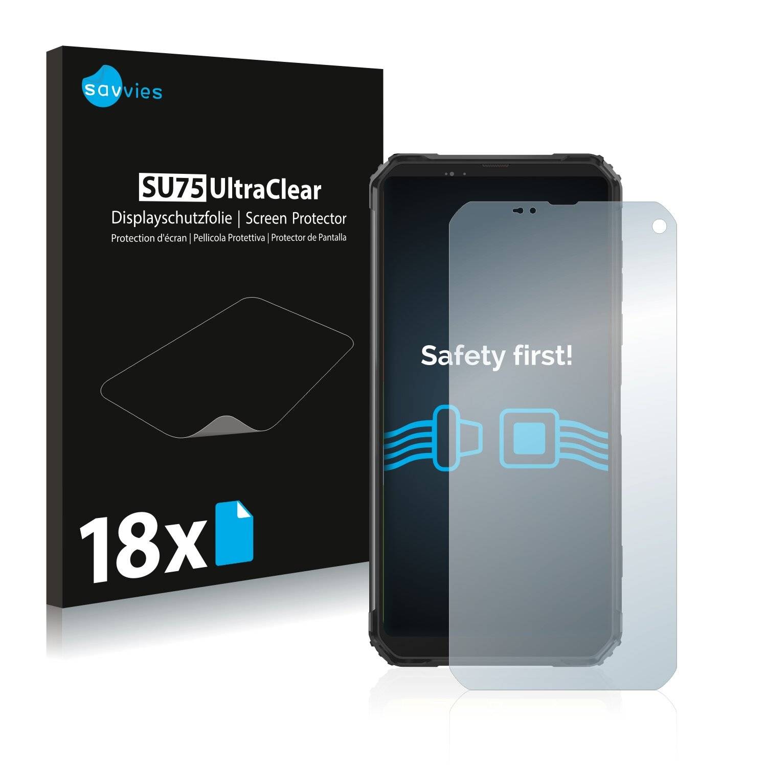 18x Savvies SU75 Displayschutzfolie für Blackview