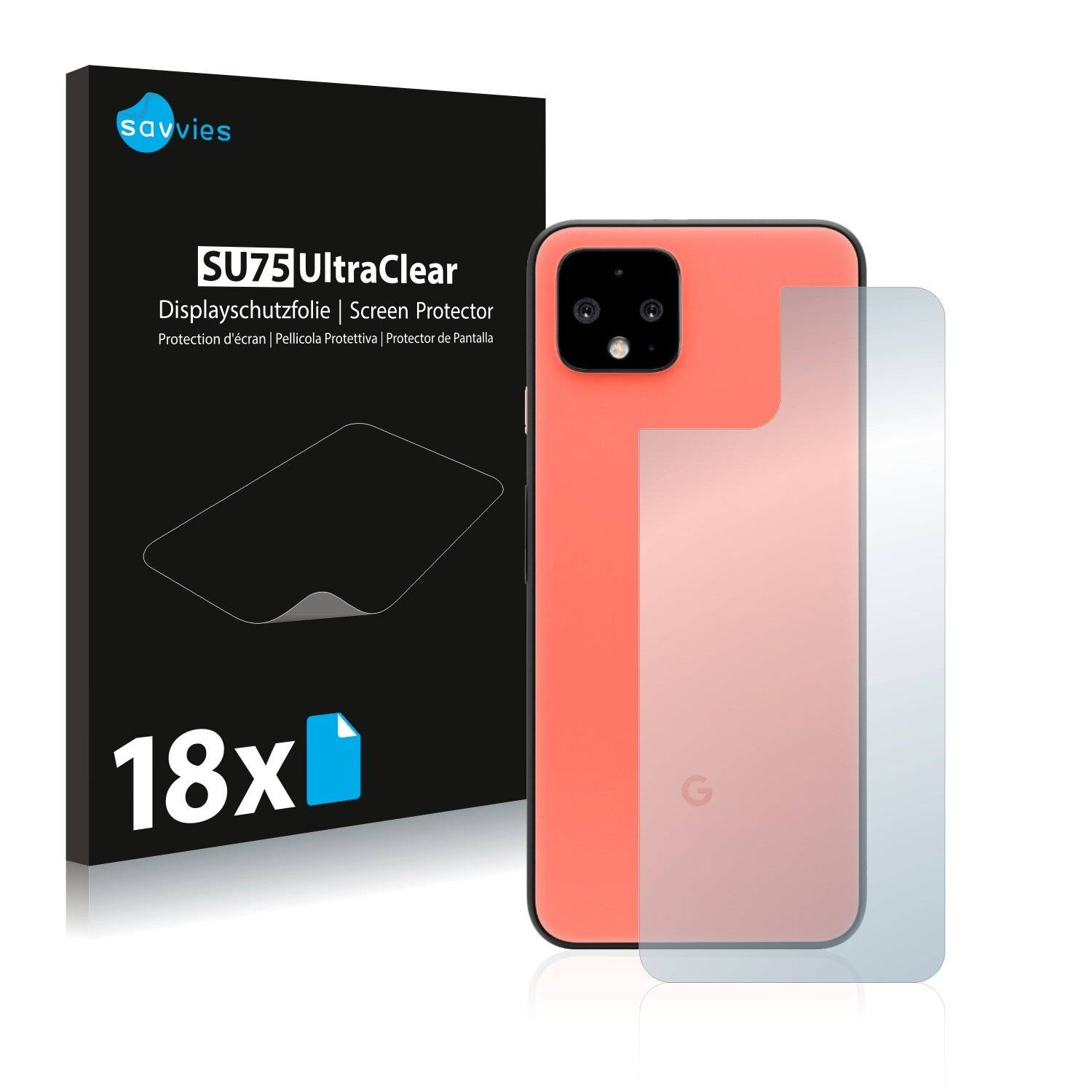 18x Savvies SU75 Displayschutzfolie für Google Pixel 4