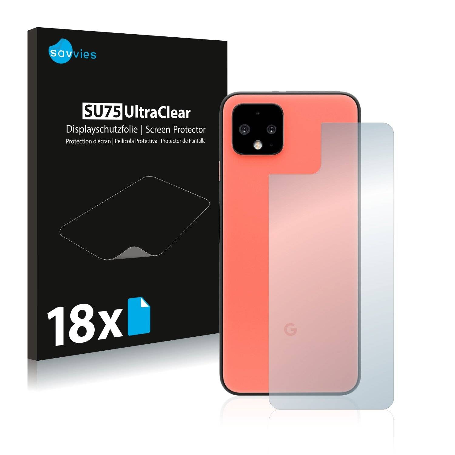 18x Savvies SU75 Displayschutzfolie für Google Pixel 4 XL