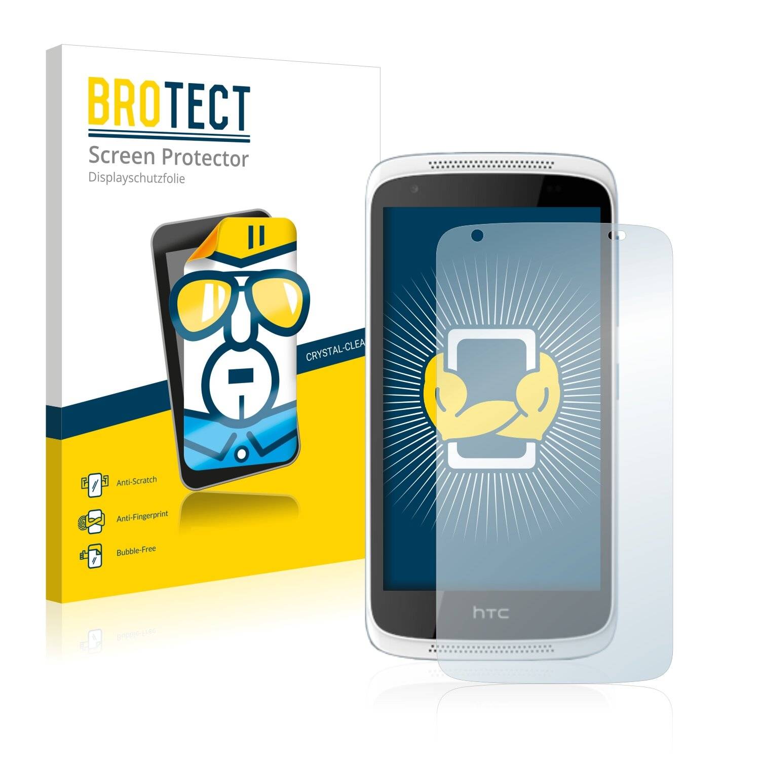 2x BROTECT HD-Clear Displayschutzfolie für HTC Desire 526G