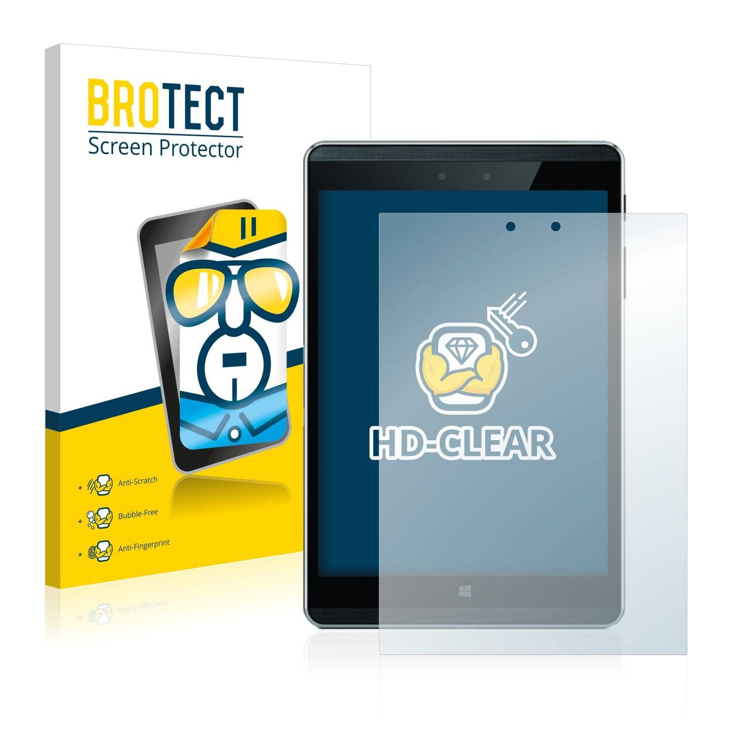 2x BROTECT HD-Clear Displayschutzfolie für HP Pro Tablet 608