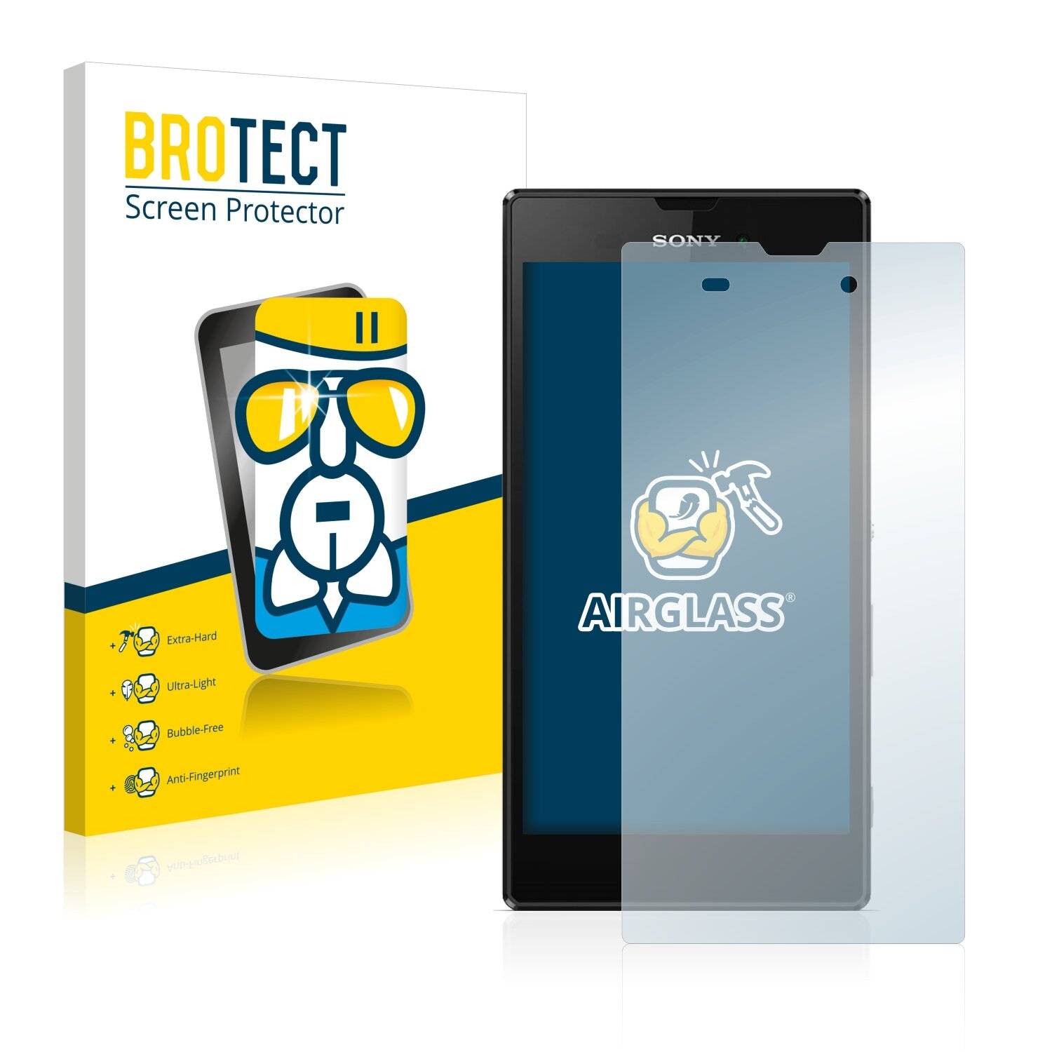 BROTECT AirGlass Schutzglas Folie für Sony Xperia T3