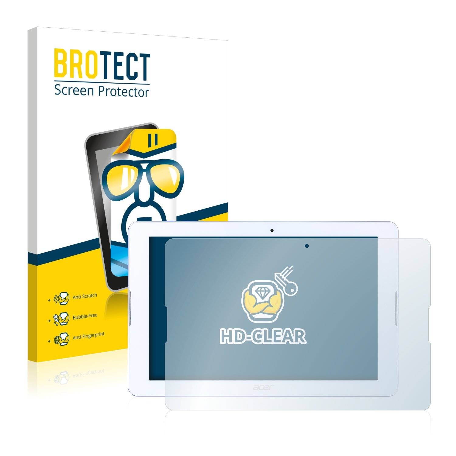 2x BROTECT HD-Clear Displayschutzfolie für Acer Iconia One 10
