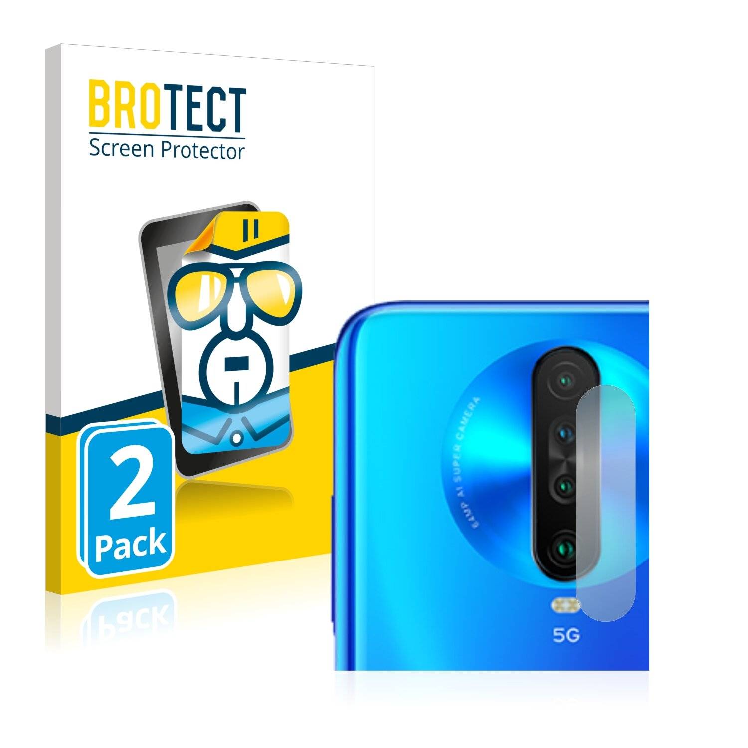 2x BROTECT HD-Clear Displayschutzfolie für Xiaomi Poco X2 (NUR