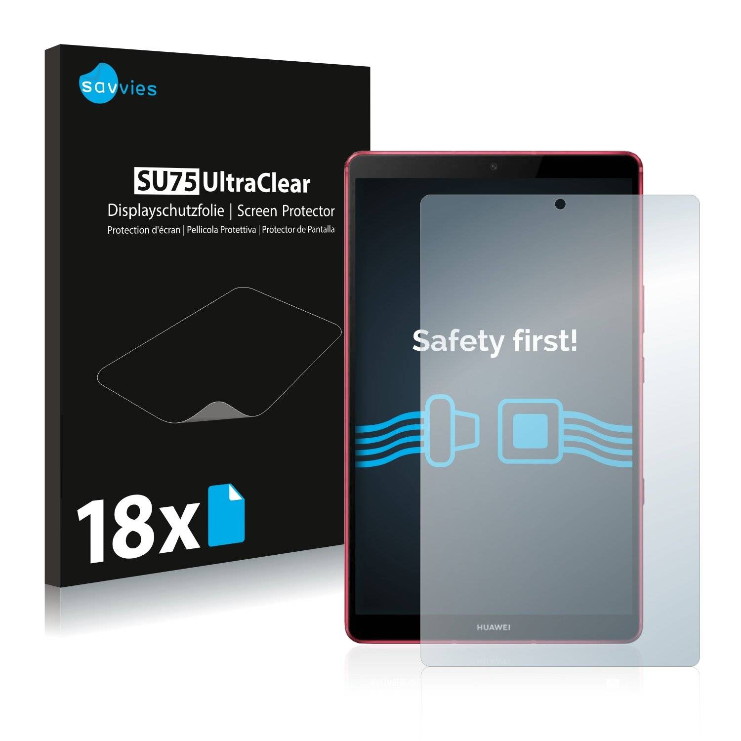 18x Savvies SU75 Displayschutzfolie für Huawei MediaPad M6 Turbo