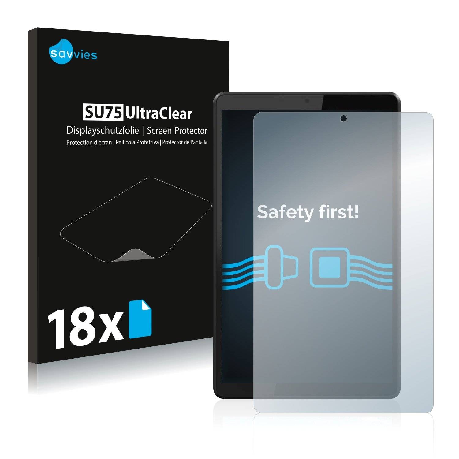 18x Savvies SU75 Displayschutzfolie für Lenovo Tab