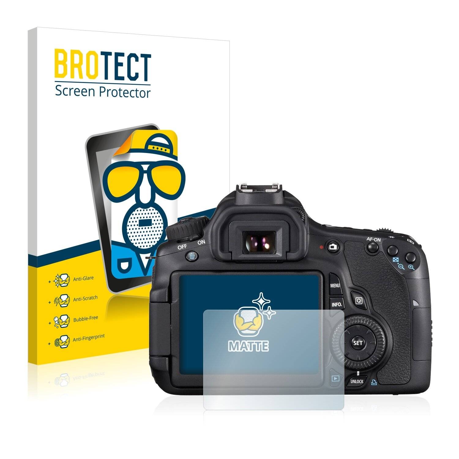 2x BROTECT Matte Displayschutzfolie für Canon EOS 60D - Entspiegelt,