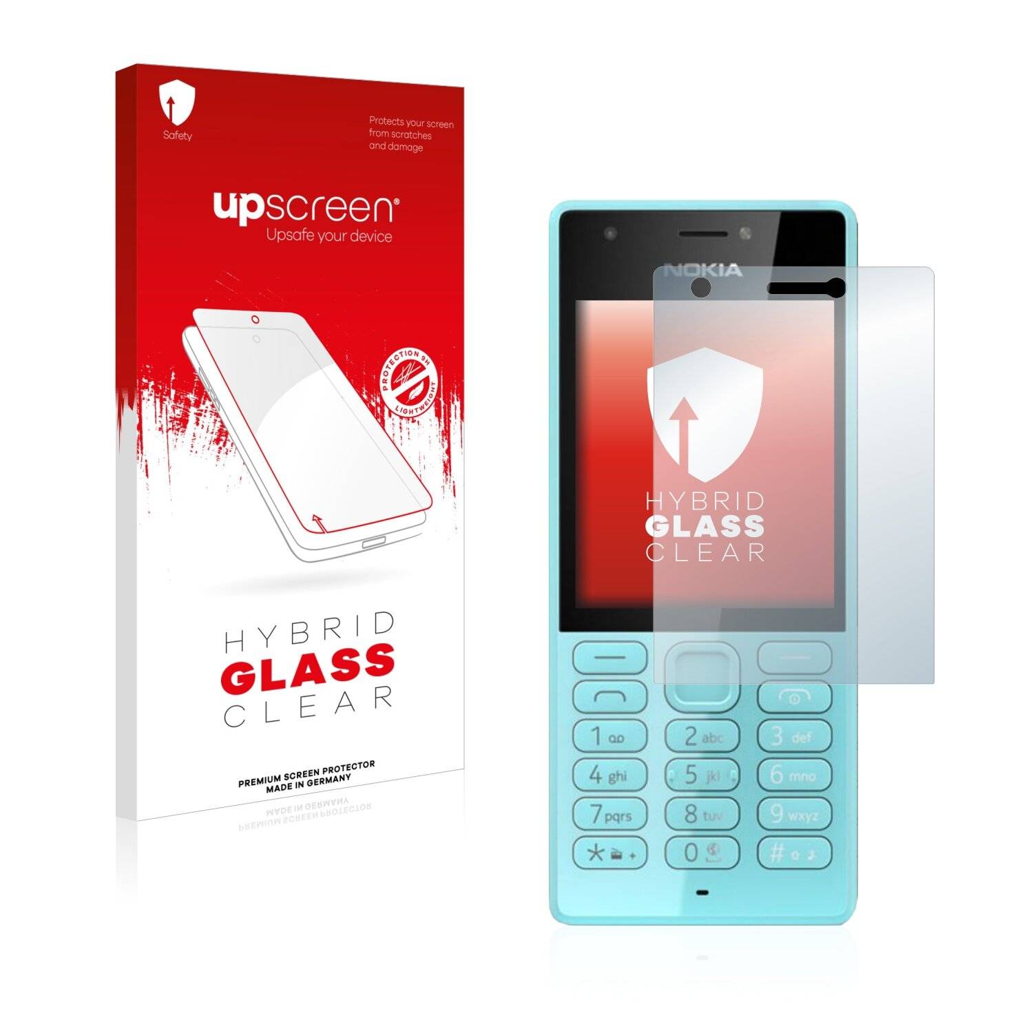 upscreen Hybrid Glass Clear Premium Schutzglas Folie für Nokia