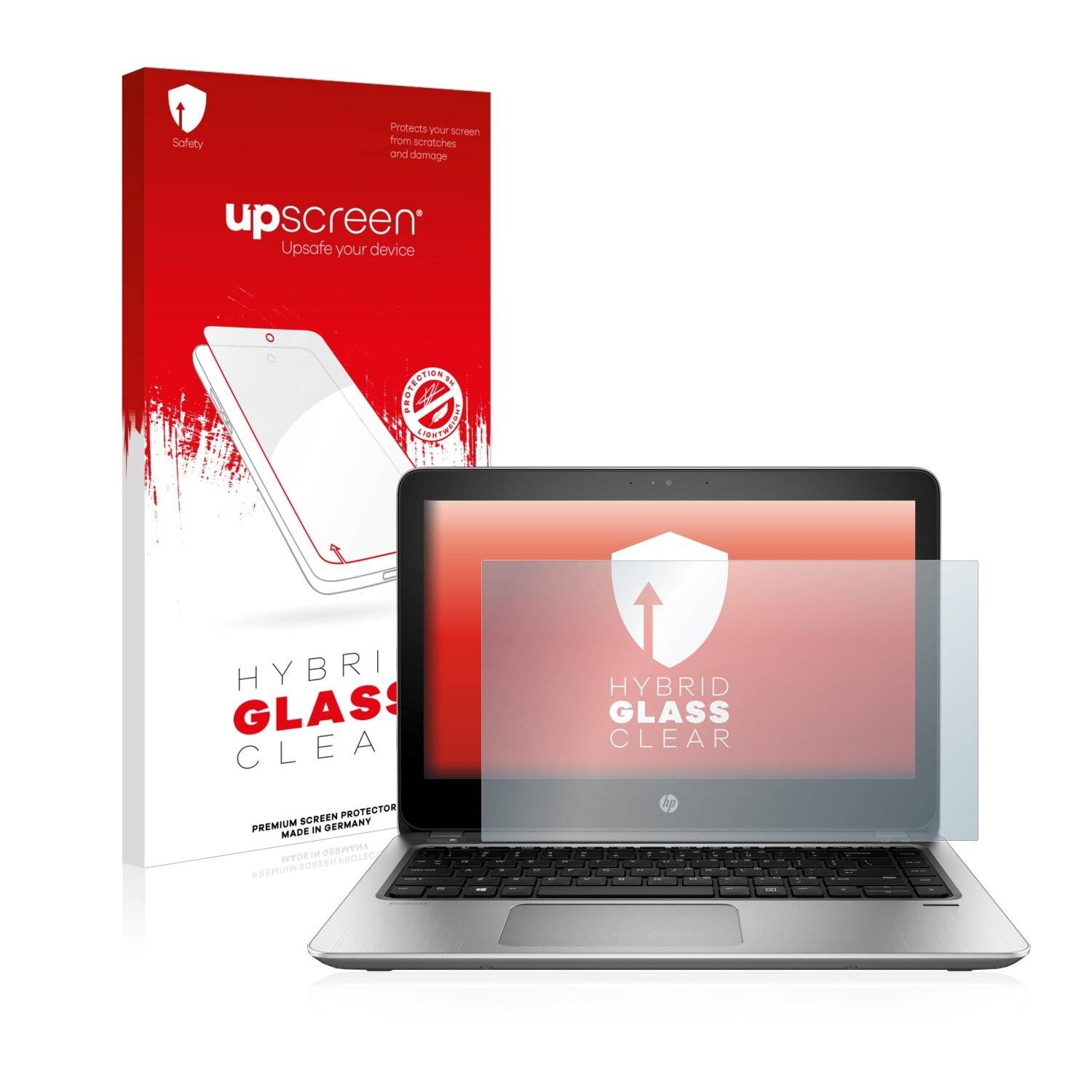 upscreen Hybrid Glass Clear Premium Schutzglas Folie für HP ProBook 430