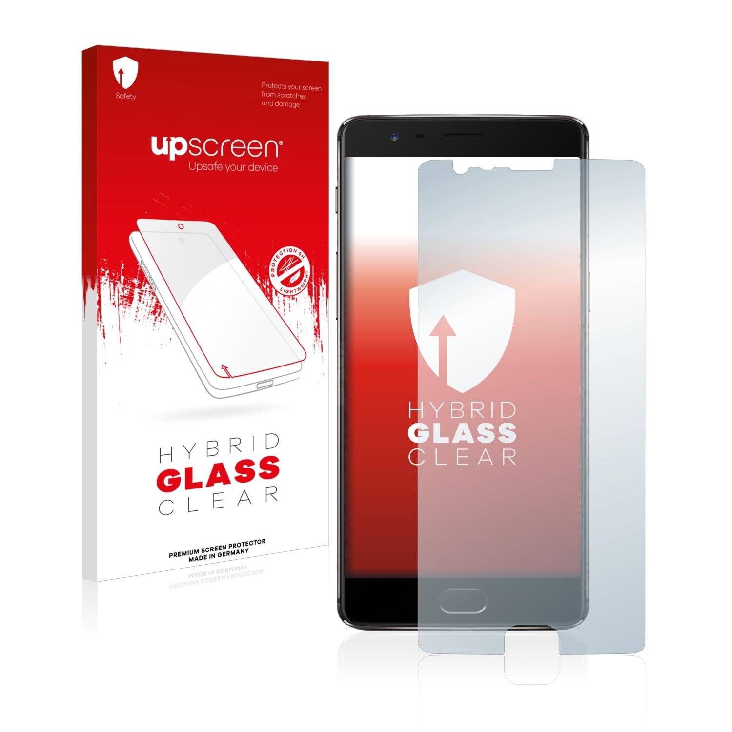 upscreen Hybrid Glass Clear Premium Schutzglas Folie für OnePlus