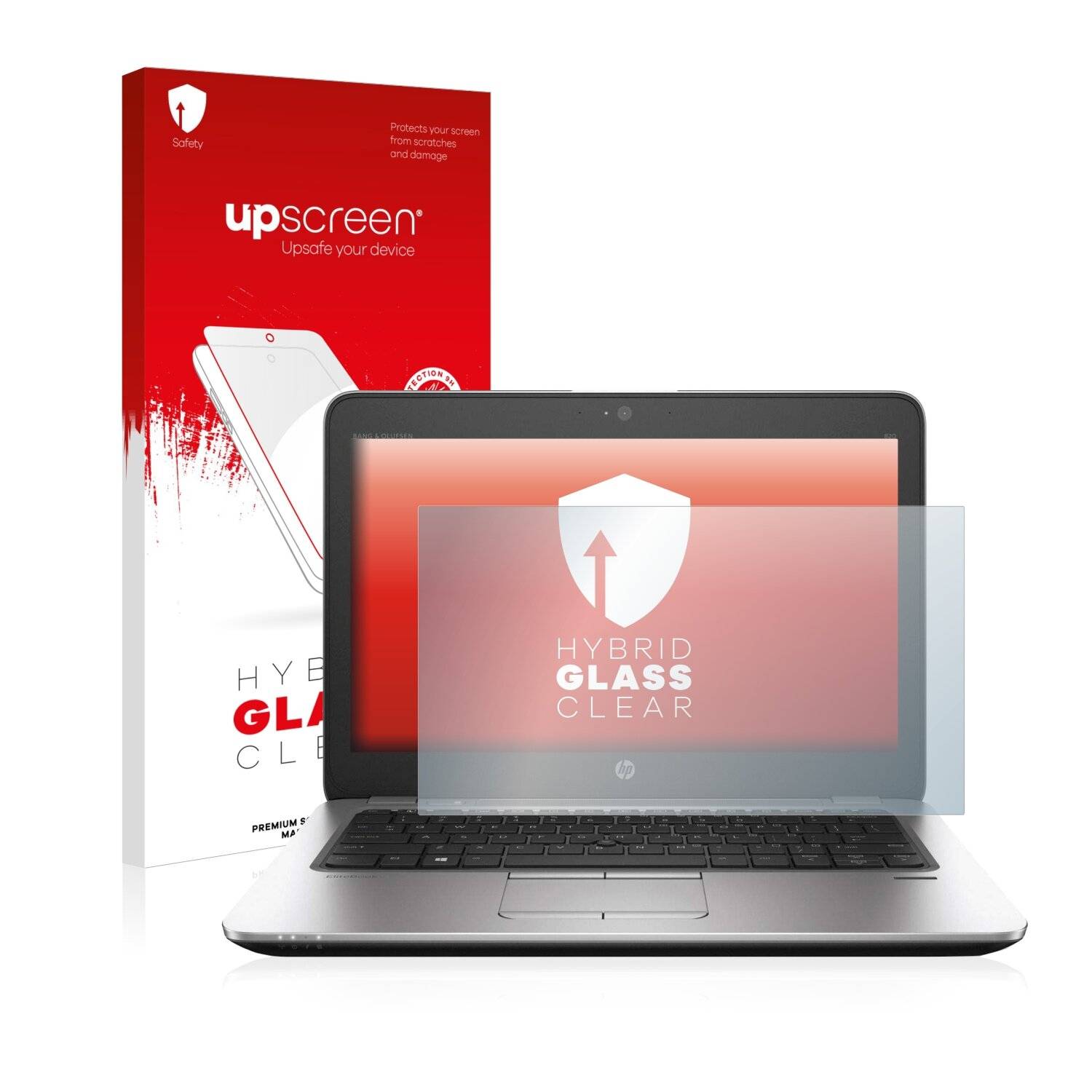 upscreen Hybrid Glass Clear Premium Schutzglas Folie für HP EliteBook 820 G3
