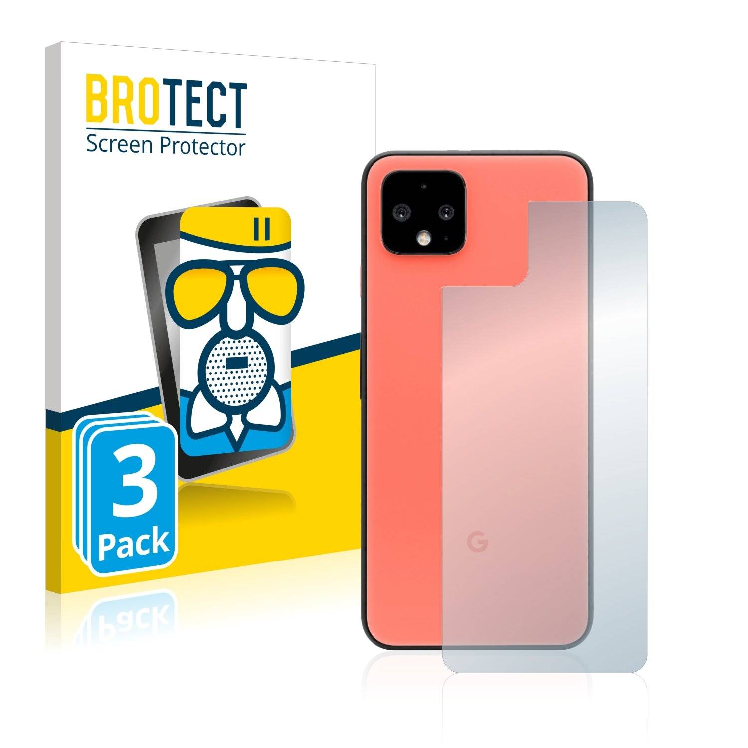 3x BROTECT AirGlass Matte Schutzglas Folie für Google Pixel 4 XL