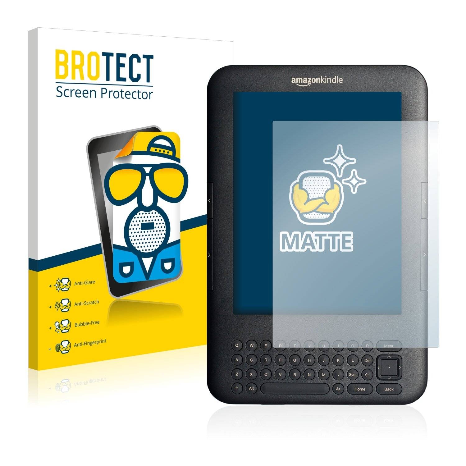 2x BROTECT Matte Displayschutzfolie für Amazon Kindle 3 - Entspiegelt,
