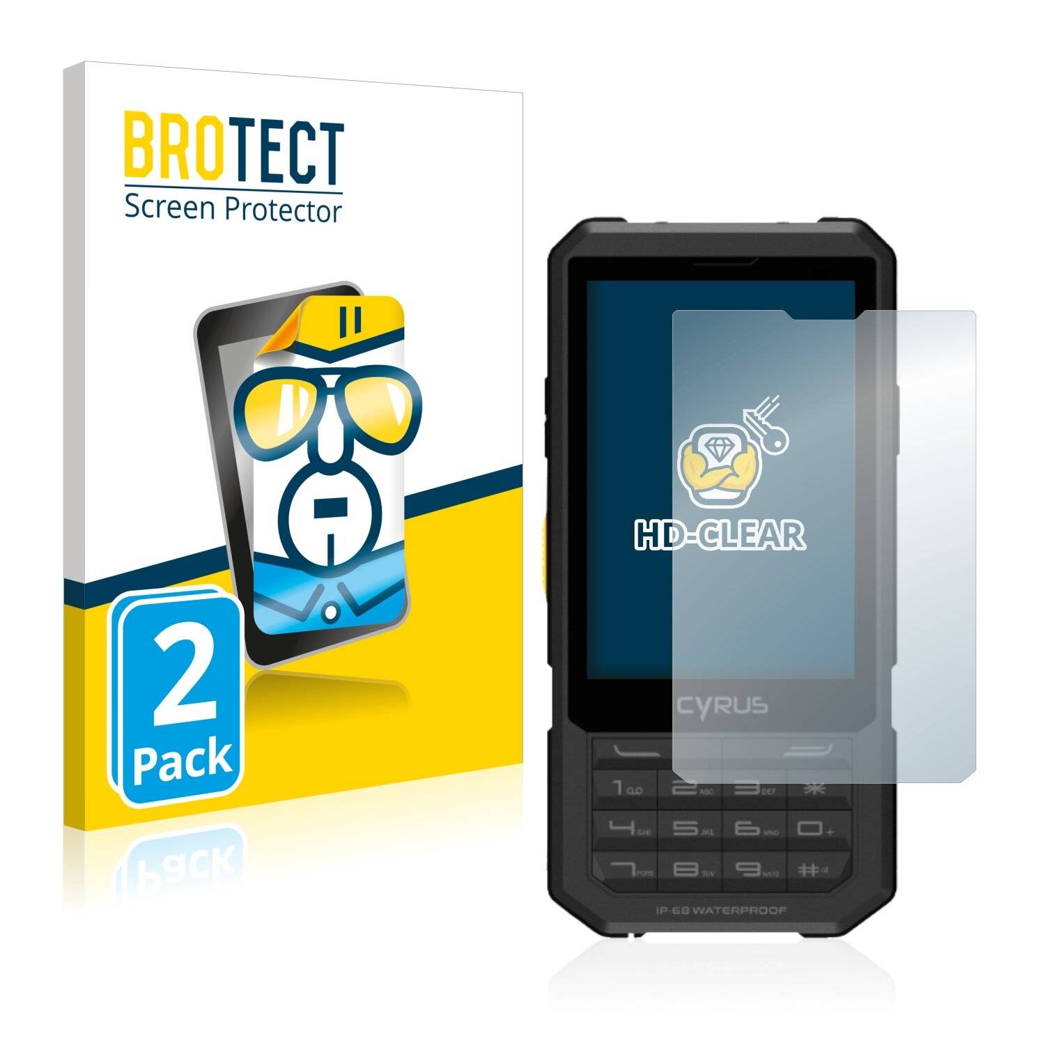 2x BROTECT HD-Clear Displayschutzfolie für Cyrus CM 17