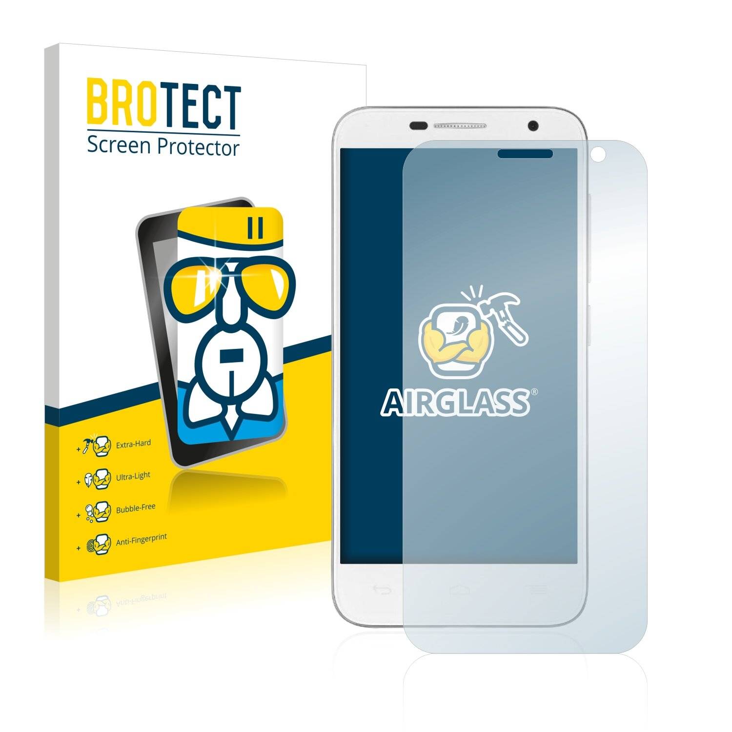 BROTECT AirGlass Schutzglas Folie für Alcatel One Touch Idol 2 Mini