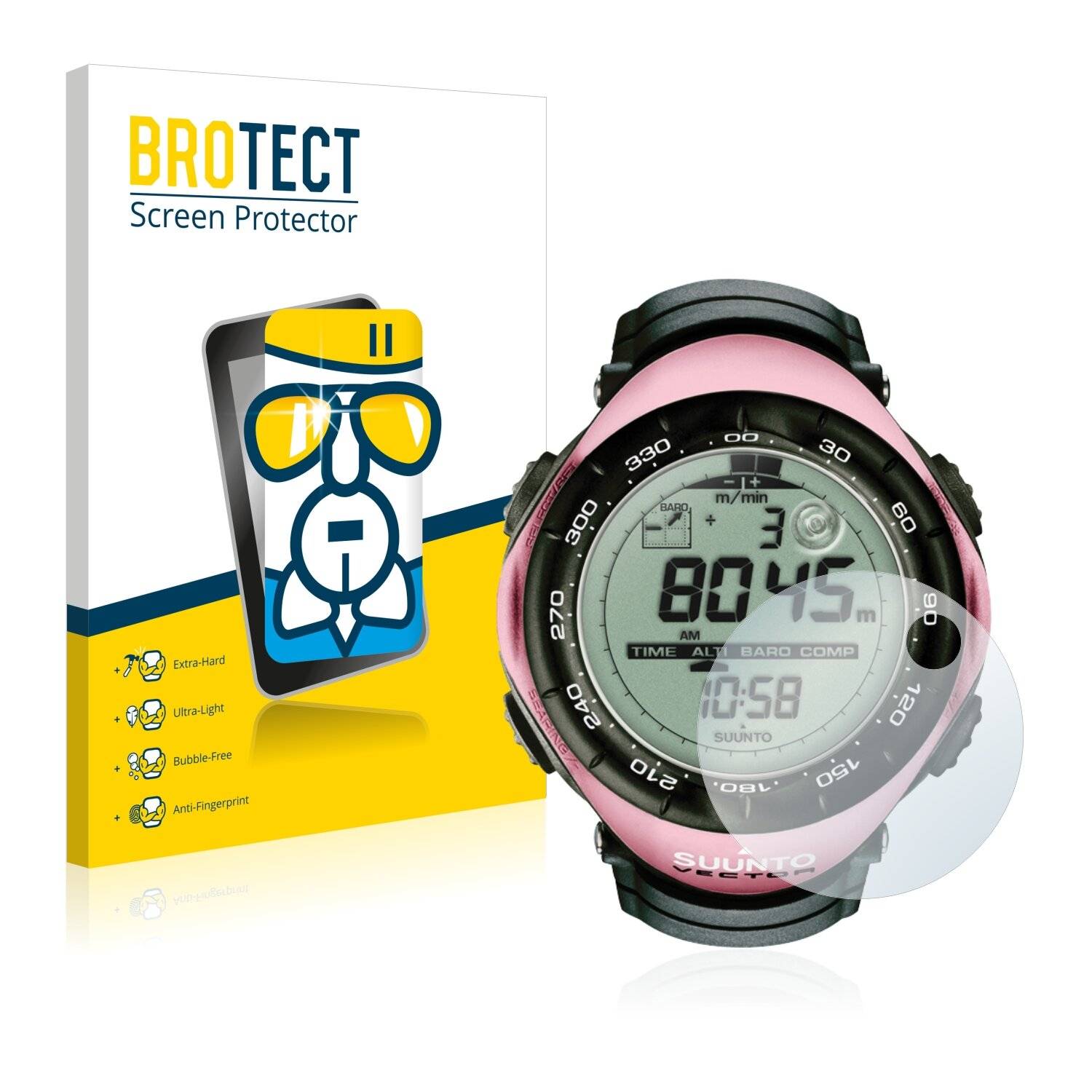 BROTECT AirGlass Schutzglas Folie für Suunto Vector Baby