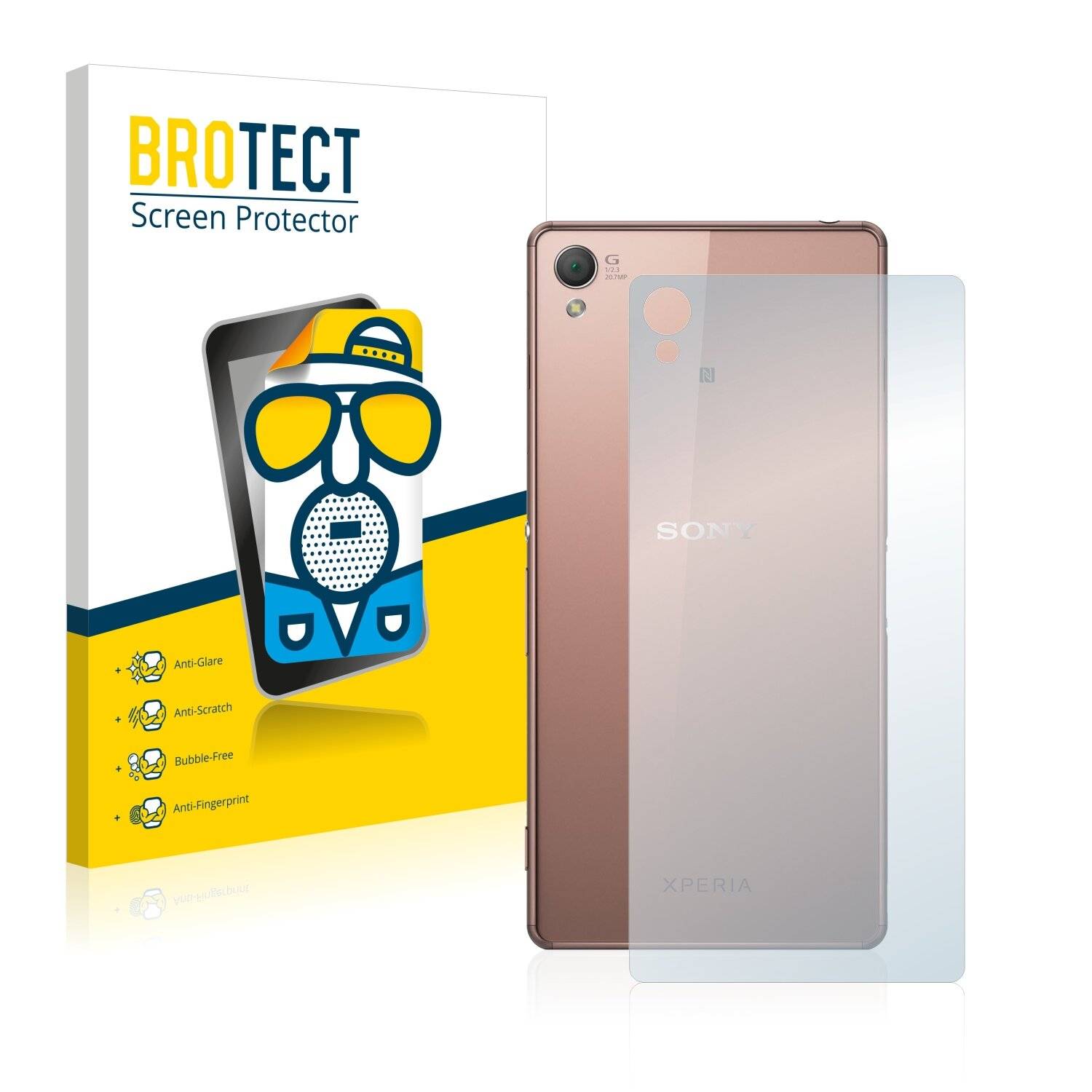 2x BROTECT Matte Displayschutzfolie für Sony Xperia Z3 D6653 (Rückseite) - Entspiegelt,