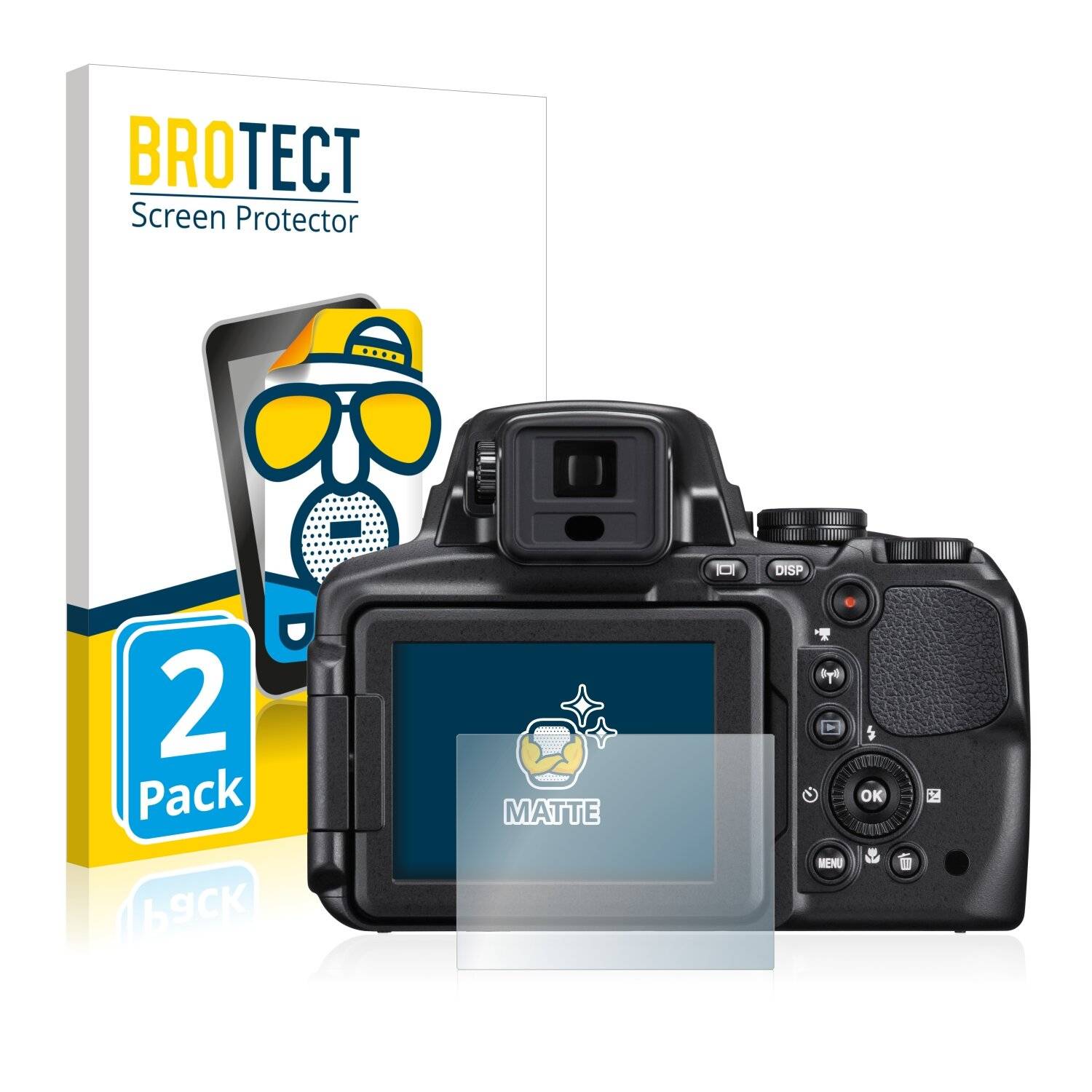 2x BROTECT Matte Displayschutzfolie für Nikon Coolpix P900 - Entspiegelt,