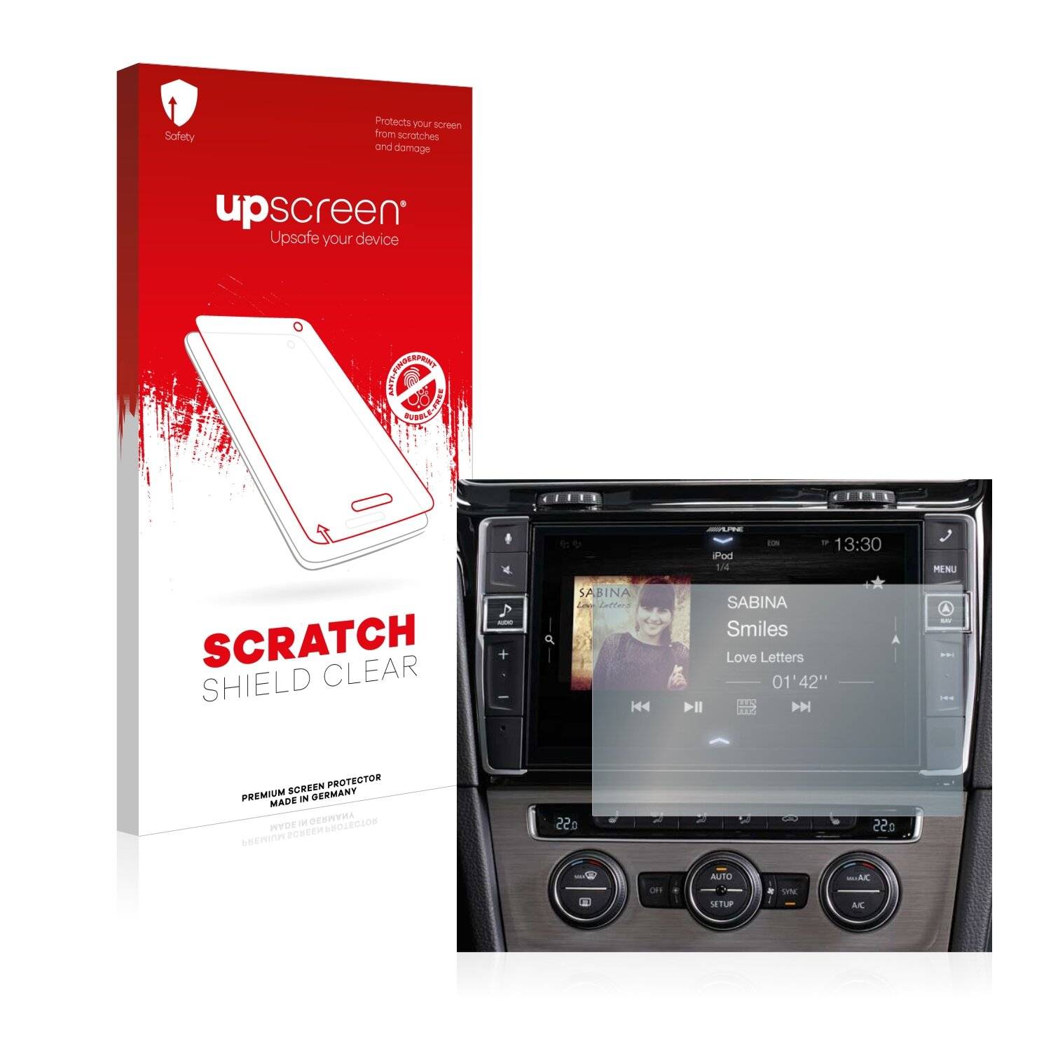 upscreen Scratch Shield Clear Premium Displayschutzfolie für Alpine X902D