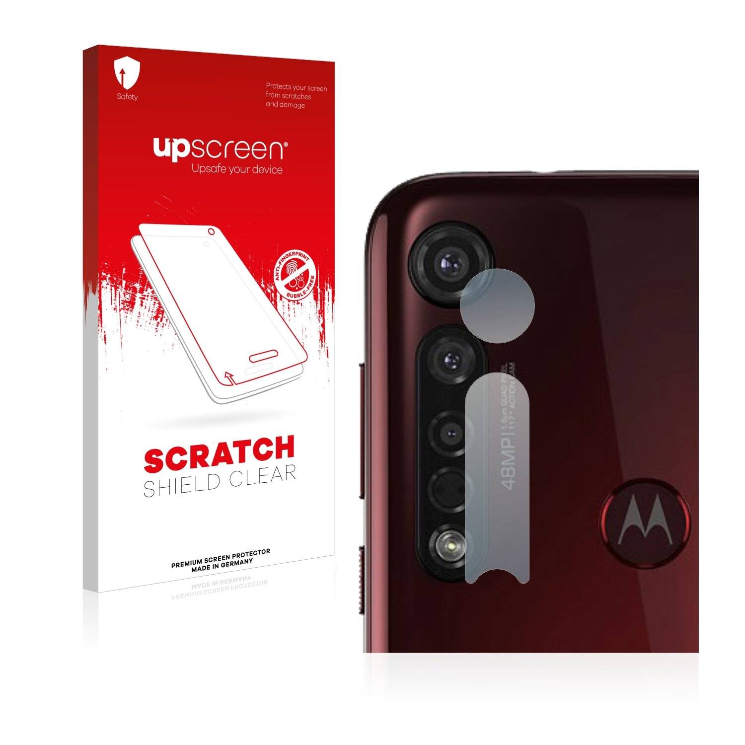 upscreen Scratch Shield Clear Premium Displayschutzfolie für Motorola Moto G8 Plus (NUR