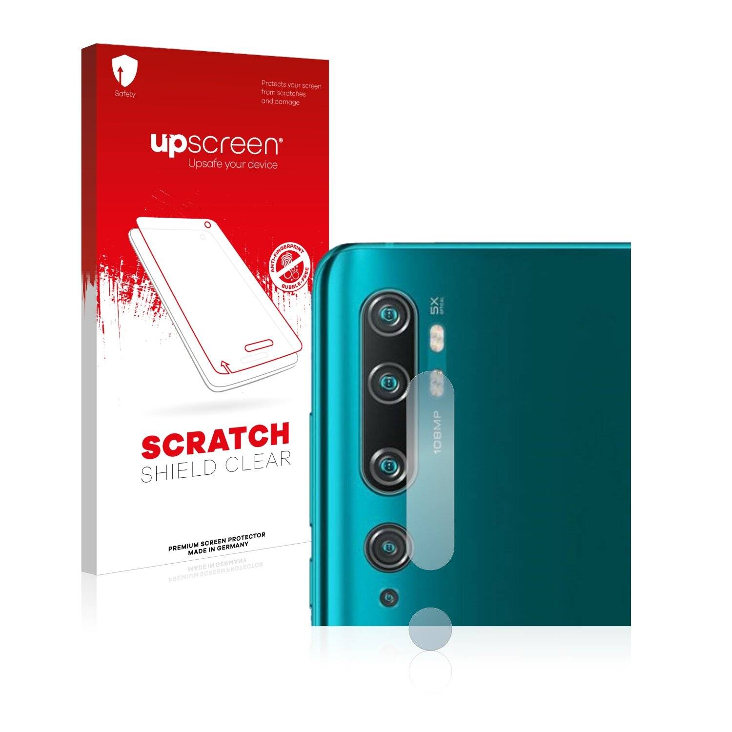 upscreen Scratch Shield Clear Premium Displayschutzfolie für Xiaomi Mi Note 10 Pro (NUR