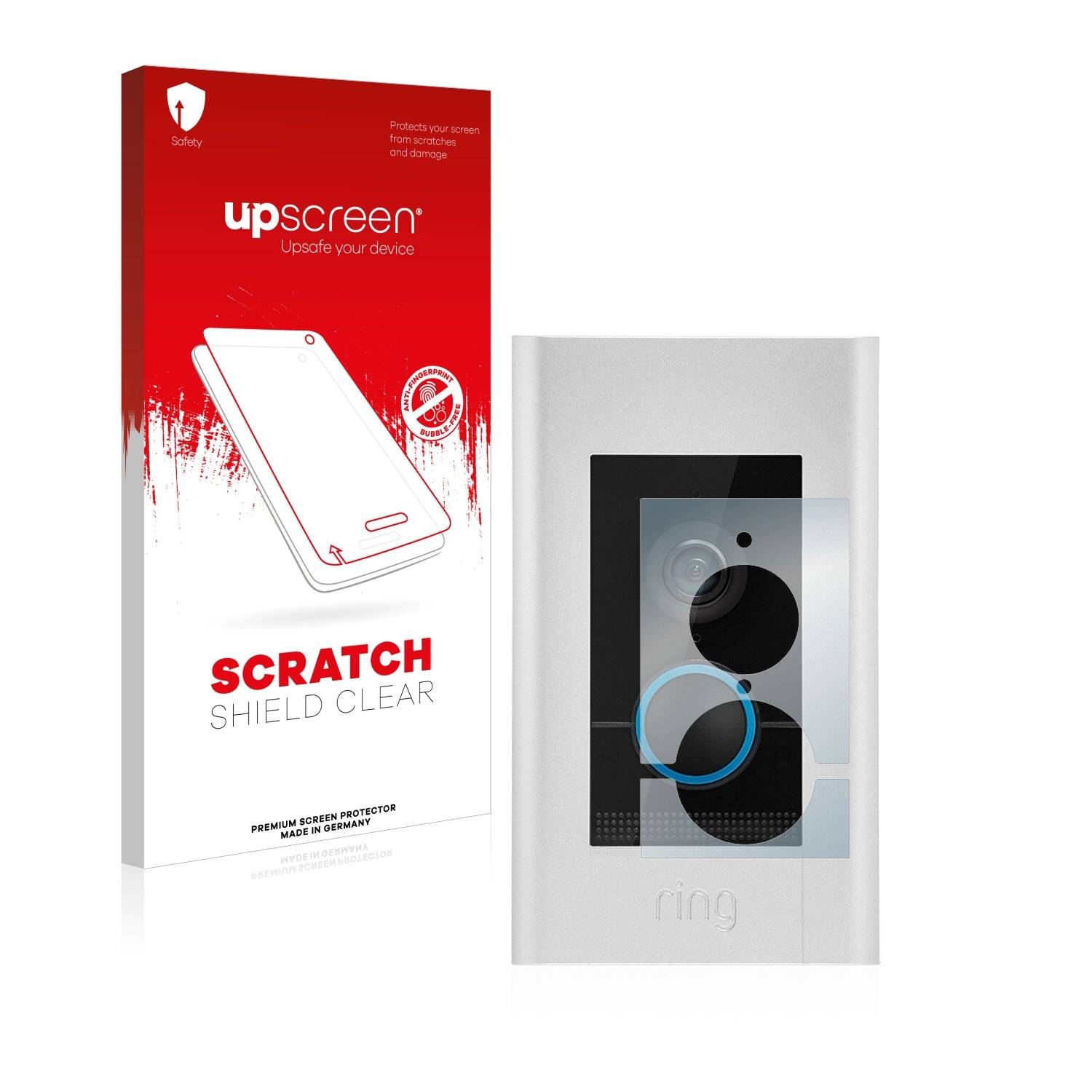 upscreen Scratch Shield Clear Premium Displayschutzfolie für Ring Video Doorbell
