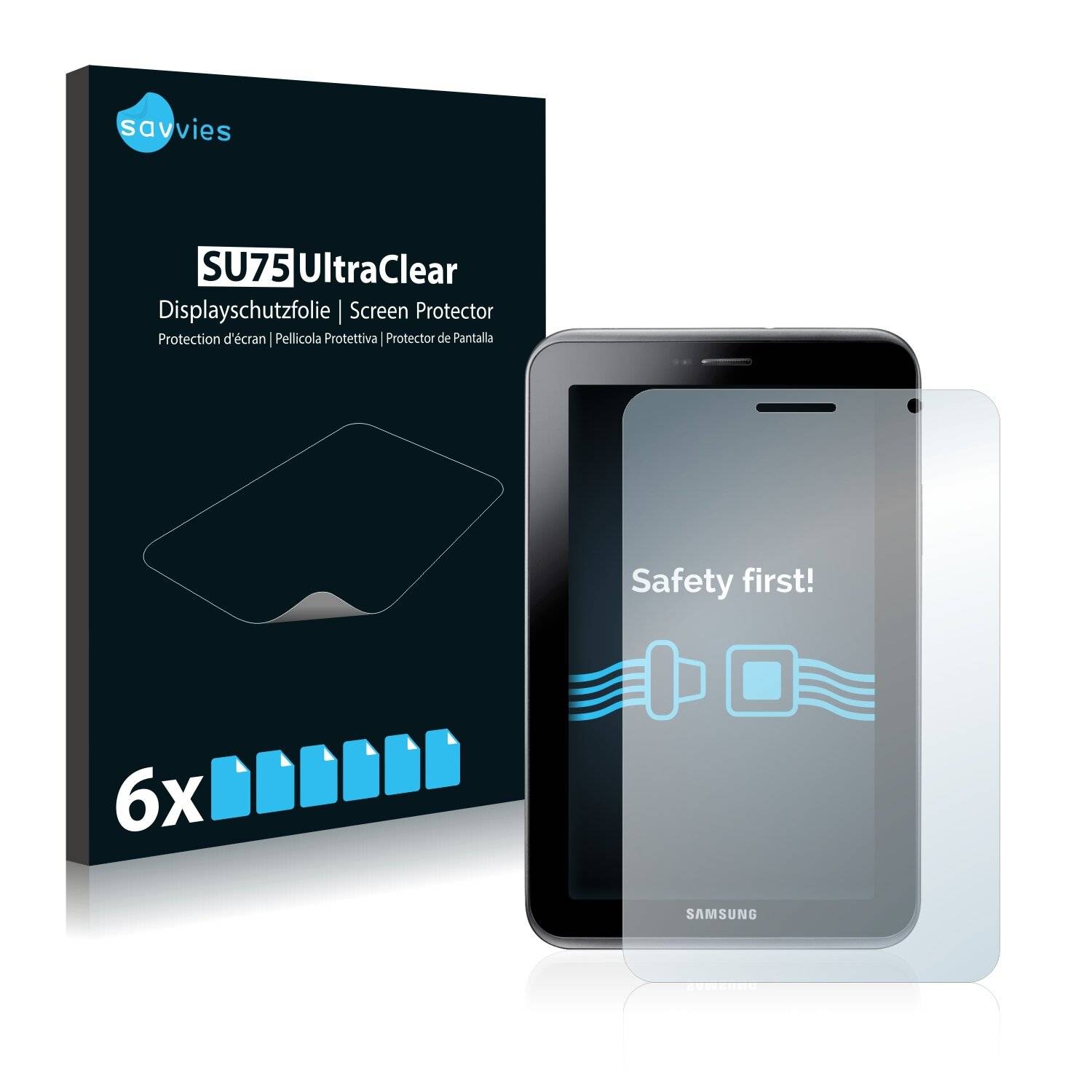 6x Savvies SU75 Displayschutzfolie für Samsung Galaxy Tab 2 7.0