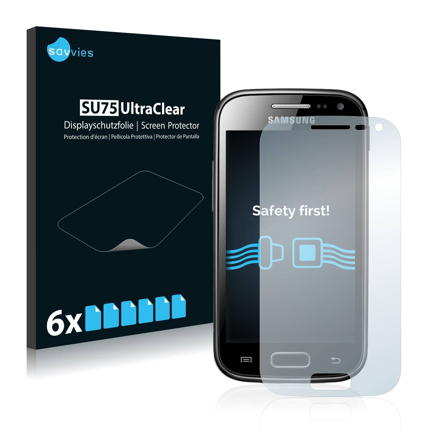 6x Savvies SU75 Displayschutzfolie für Samsung Galaxy Ace 2