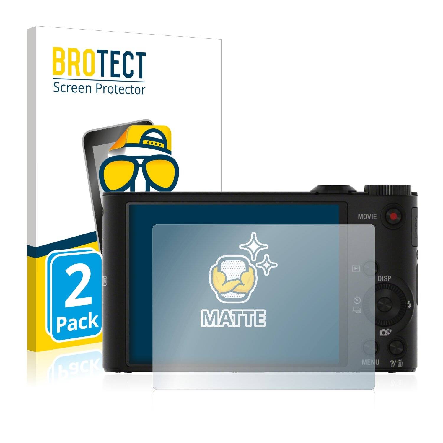 2x BROTECT Matte Displayschutzfolie für Sony Cyber-Shot DSC-WX350 - Entspiegelt,