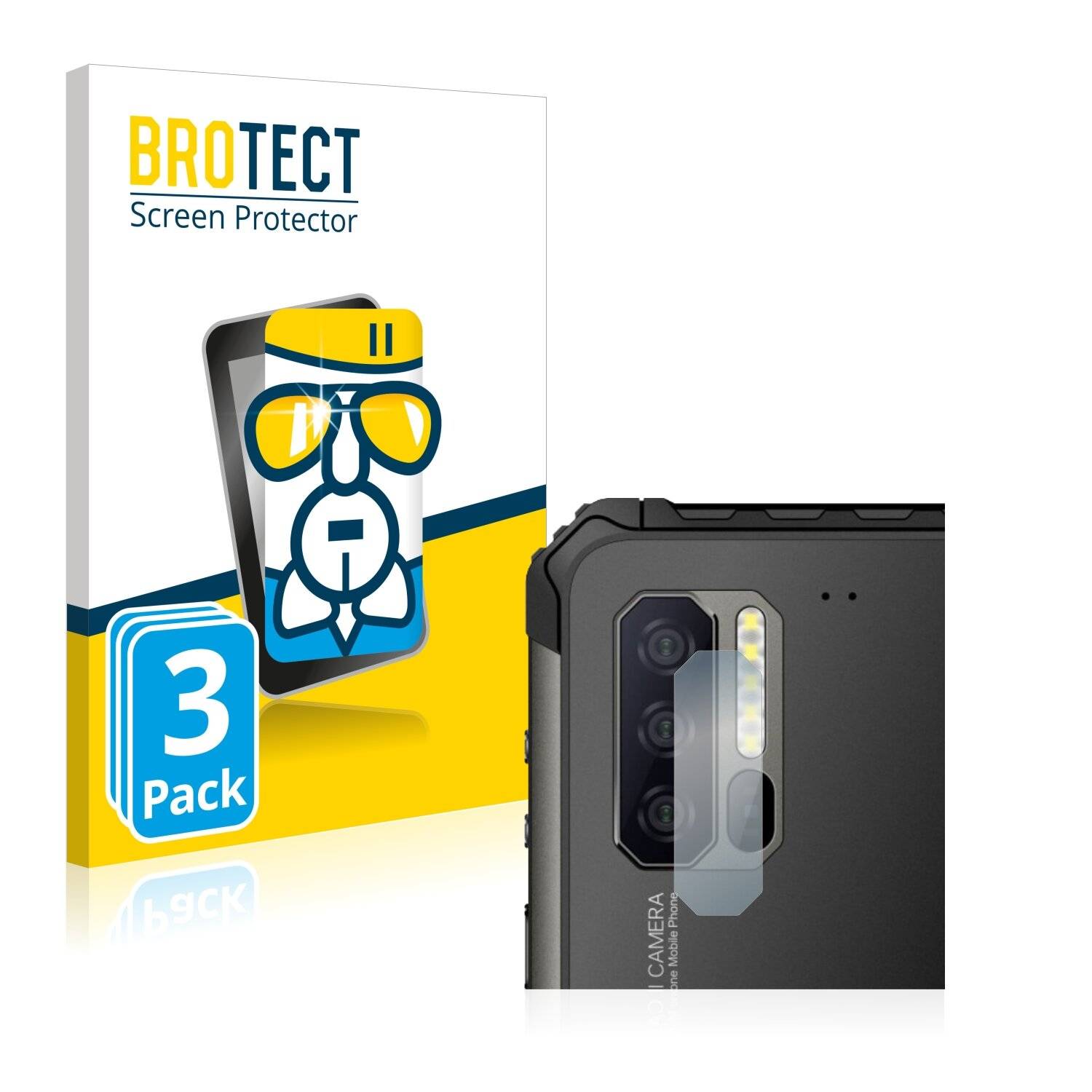 3x BROTECT AirGlass Schutzglas Folie für Ulefone Armor 7 (NUR