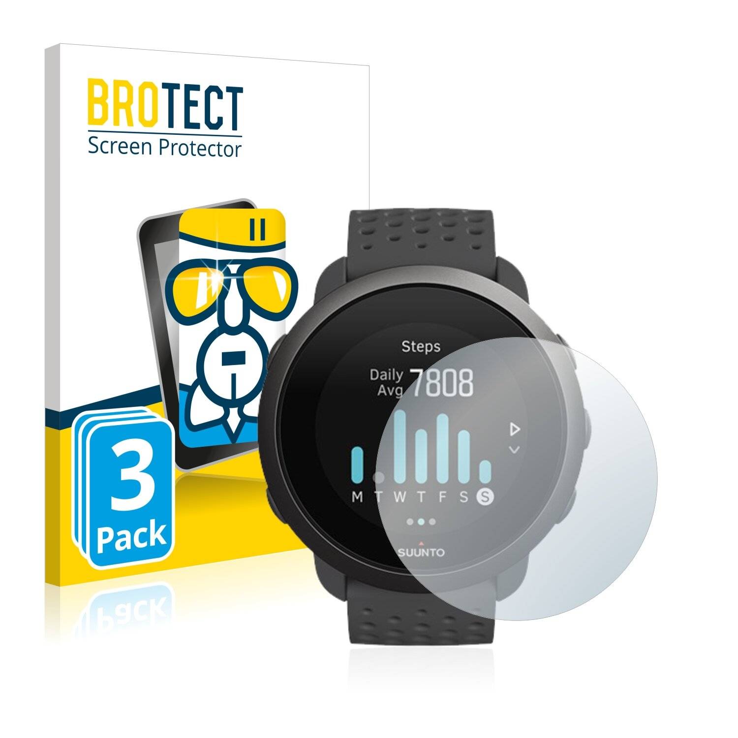 3x BROTECT AirGlass Schutzglas Folie für Suunto