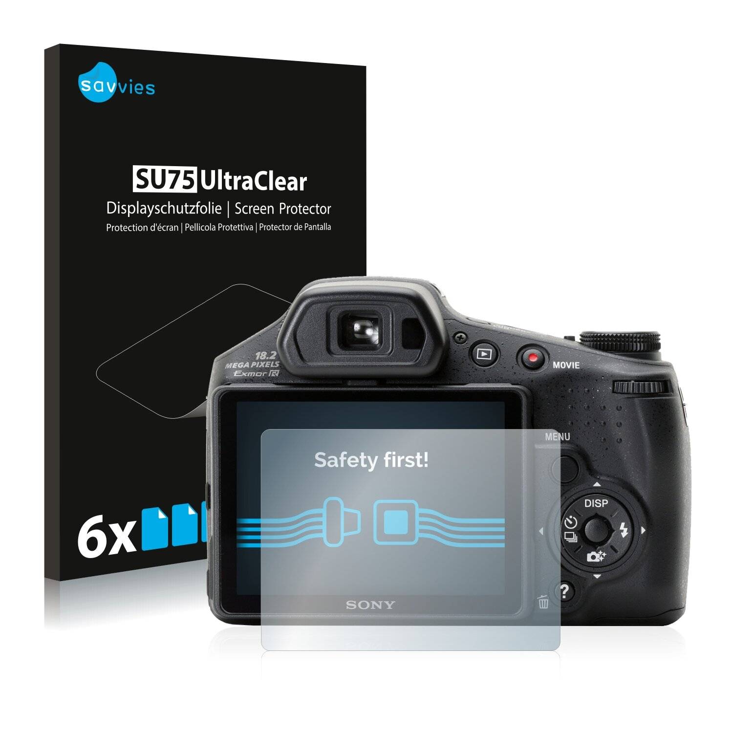 6x Savvies SU75 Displayschutzfolie für Sony Cyber-Shot