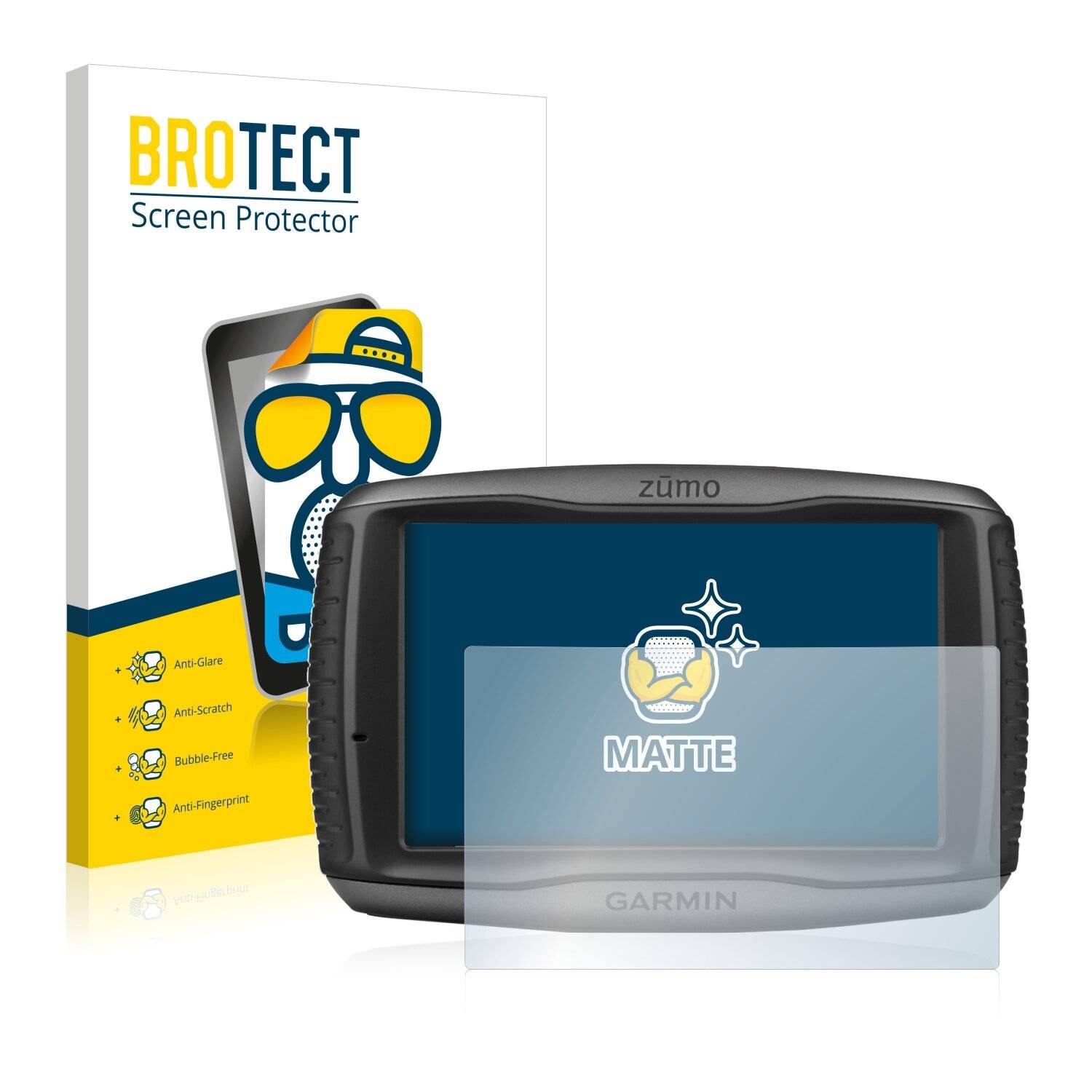 2x BROTECT Matte Displayschutzfolie für Garmin zumo 590LM - Entspiegelt,