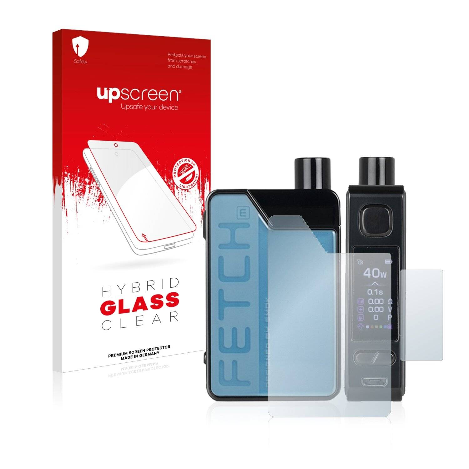 upscreen Hybrid Glass Clear Premium Schutzglas Folie für Smok Fetch Mini