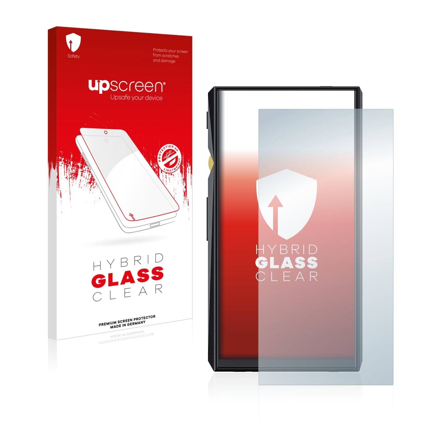 upscreen Hybrid Glass Clear Premium Schutzglas Folie für FiiO M11
