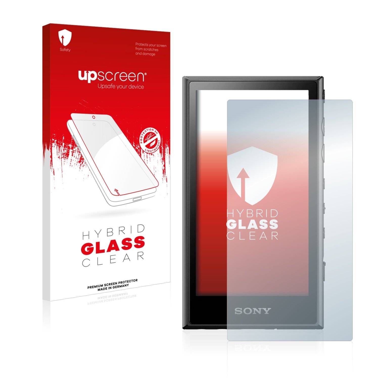 upscreen Hybrid Glass Clear Premium Schutzglas Folie für Sony Walkman
