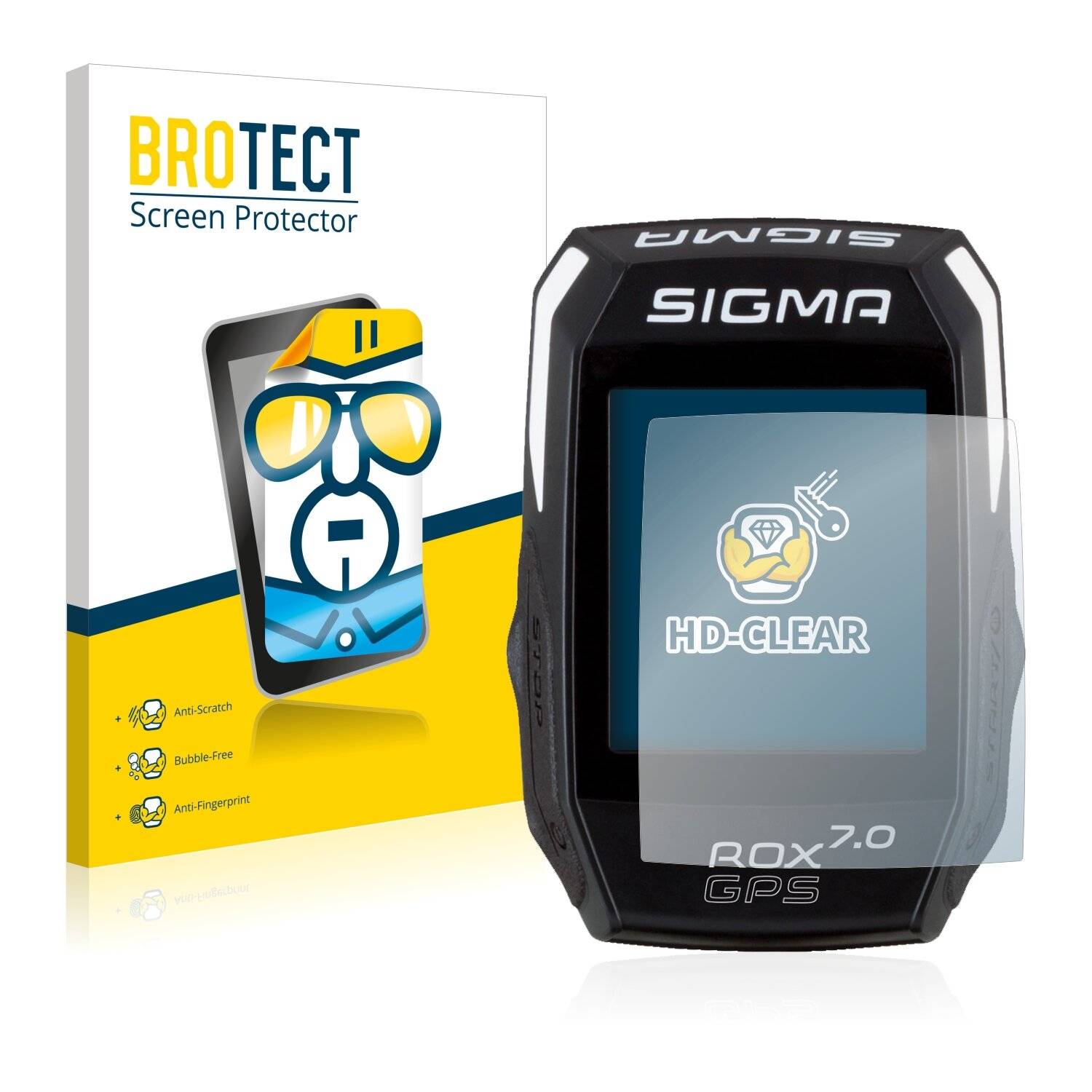 2x BROTECT HD-Clear Displayschutzfolie für Sigma ROX GPS