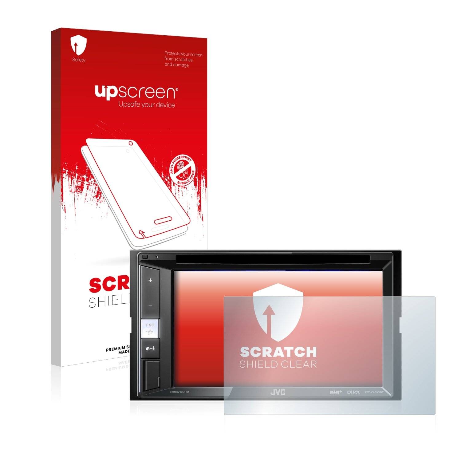 upscreen Scratch Shield Clear Premium Displayschutzfolie für JVC