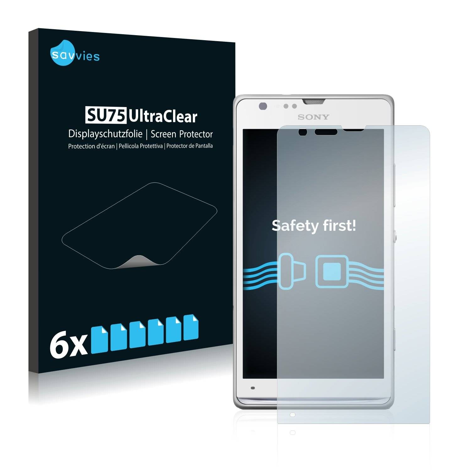 6x Savvies SU75 Displayschutzfolie für Sony Xperia SP M35c