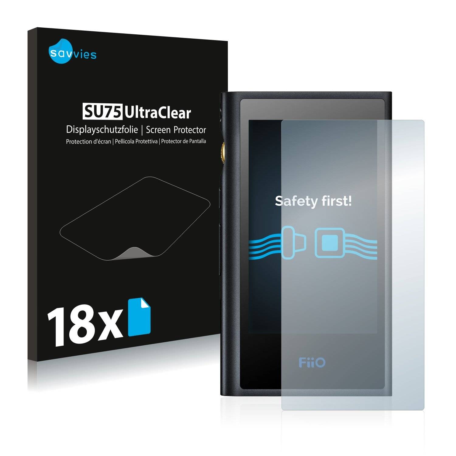 18x Savvies SU75 Displayschutzfolie für FiiO
