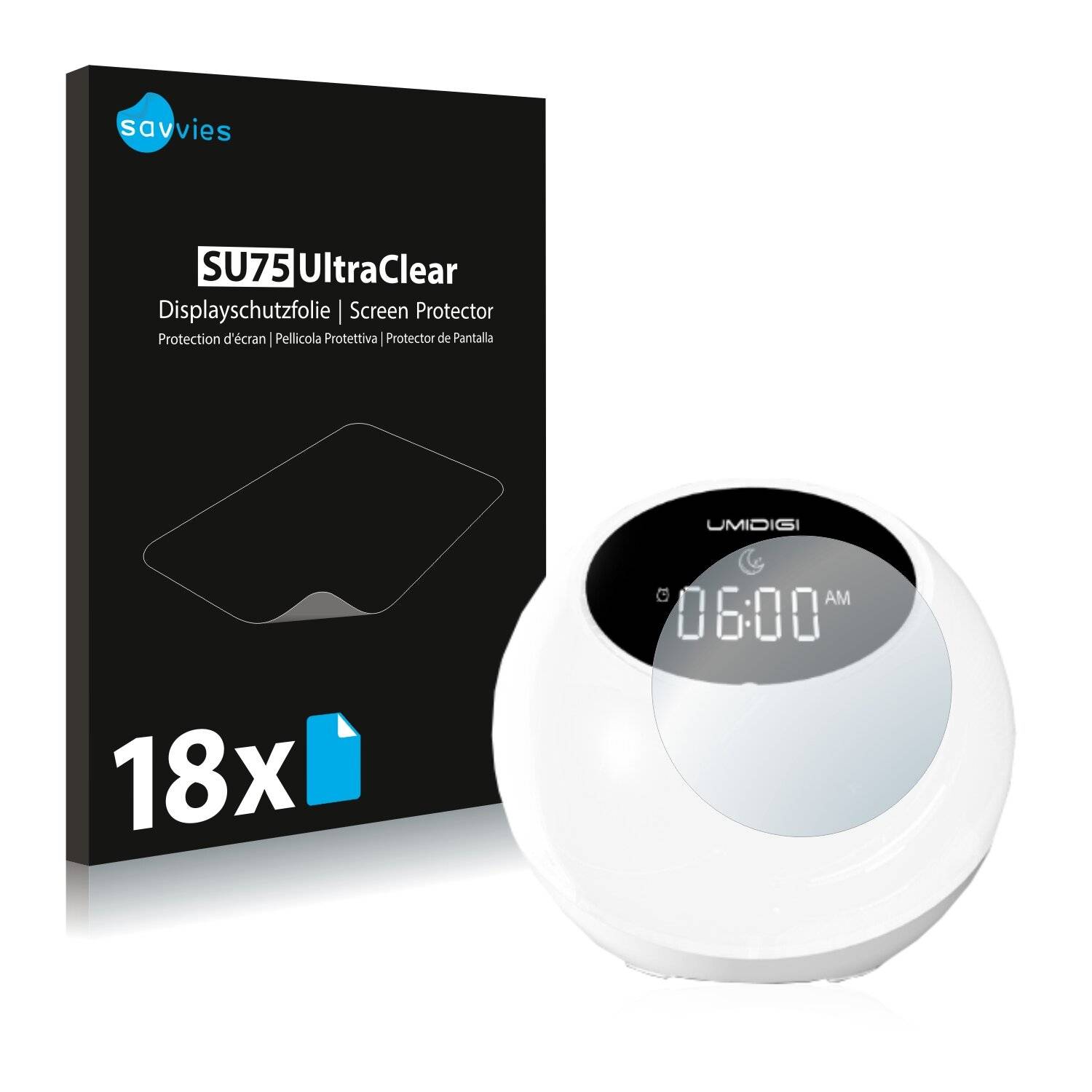 18x Savvies SU75 Displayschutzfolie für Umidigi