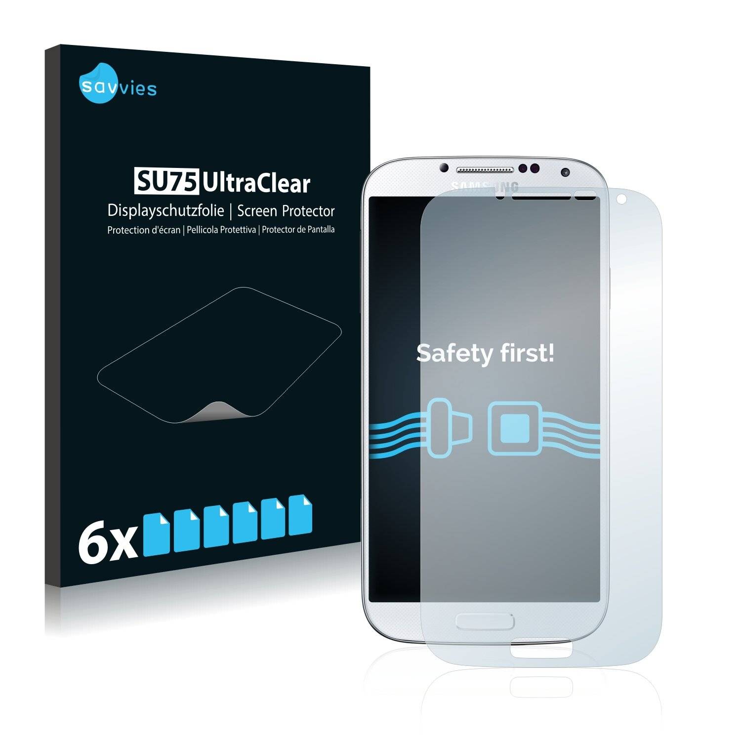 6x Savvies SU75 Displayschutzfolie für Samsung Galaxy S4 Google Edition