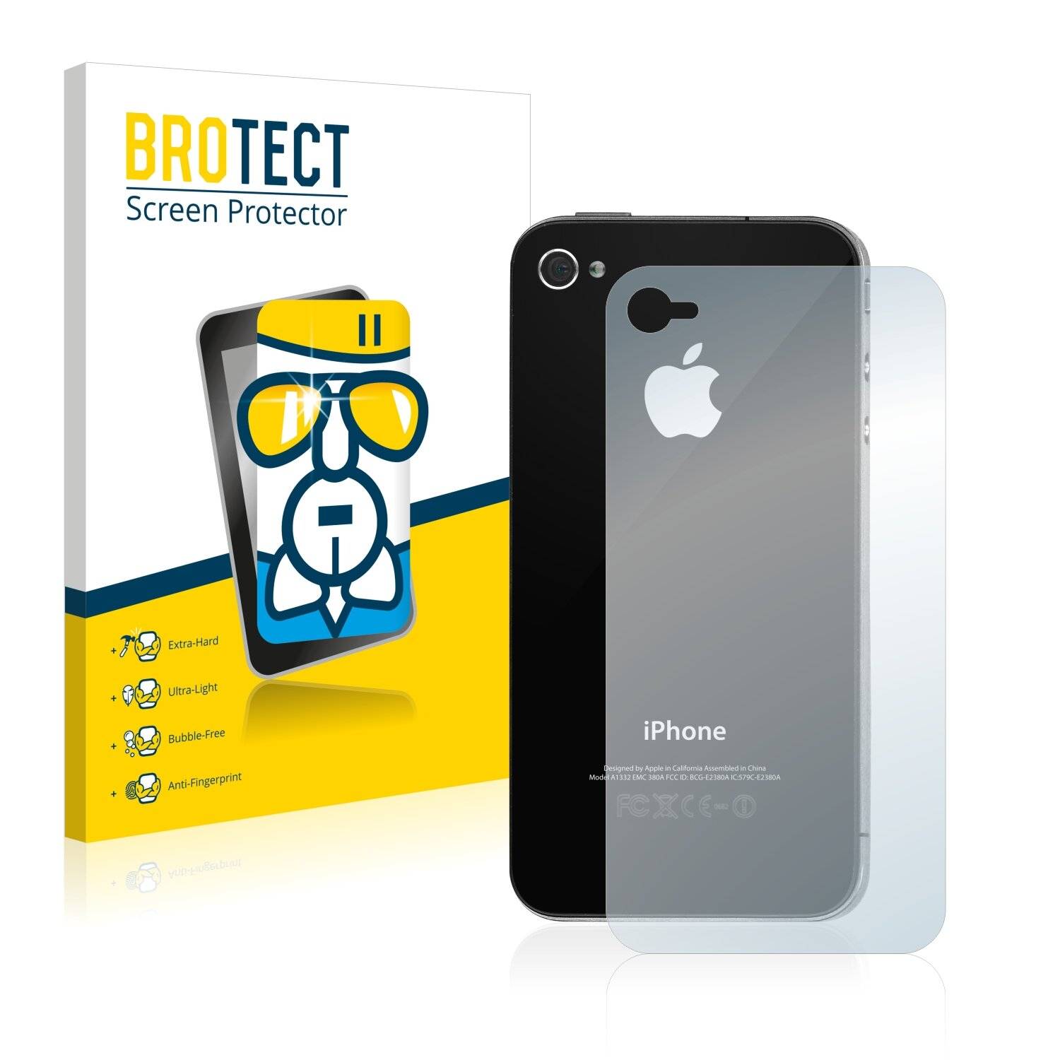 BROTECT AirGlass Schutzglas Folie für Apple iPhone 4S
